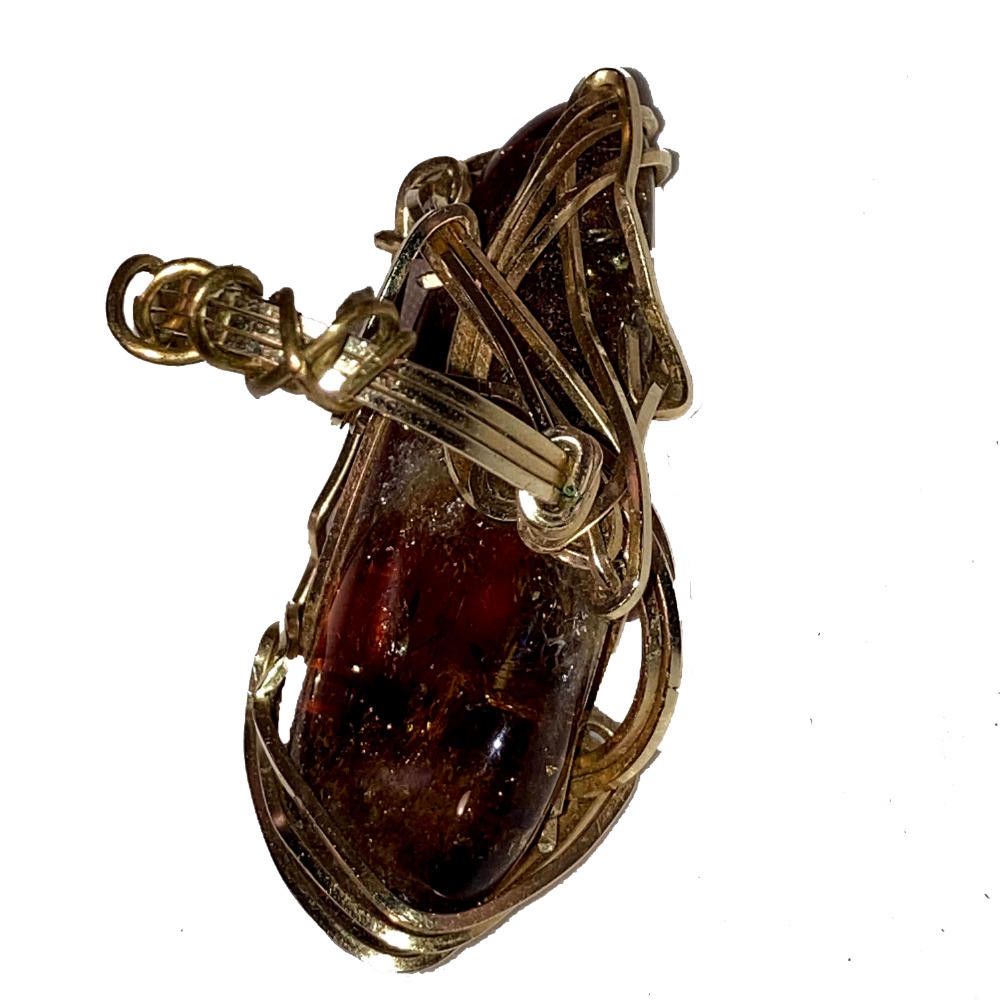 Handmade Hand Made Gold Filled Tumbled Honey Citrine Cocktail Ring Size ONE SIZE - 5 Thumbnail