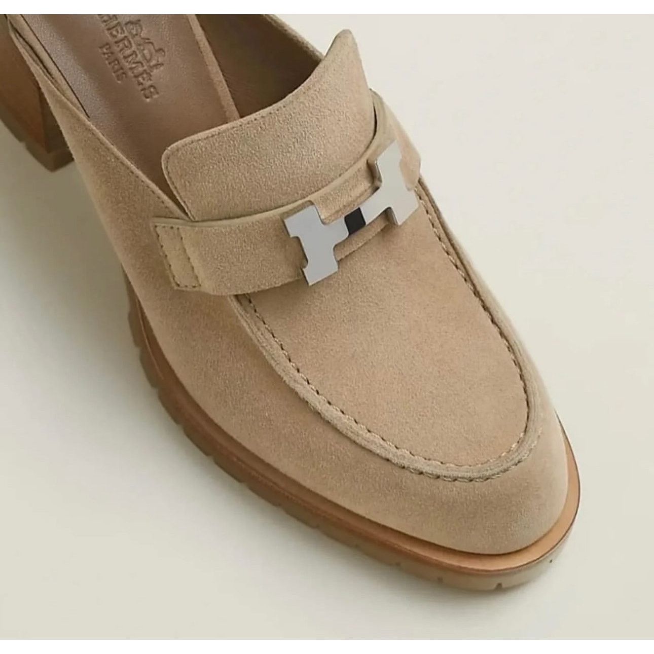 Hermes Hermès Flore 60 Suede Mules Sz.40.5 Size US 10.5 / IT 40.5 - 3 Thumbnail