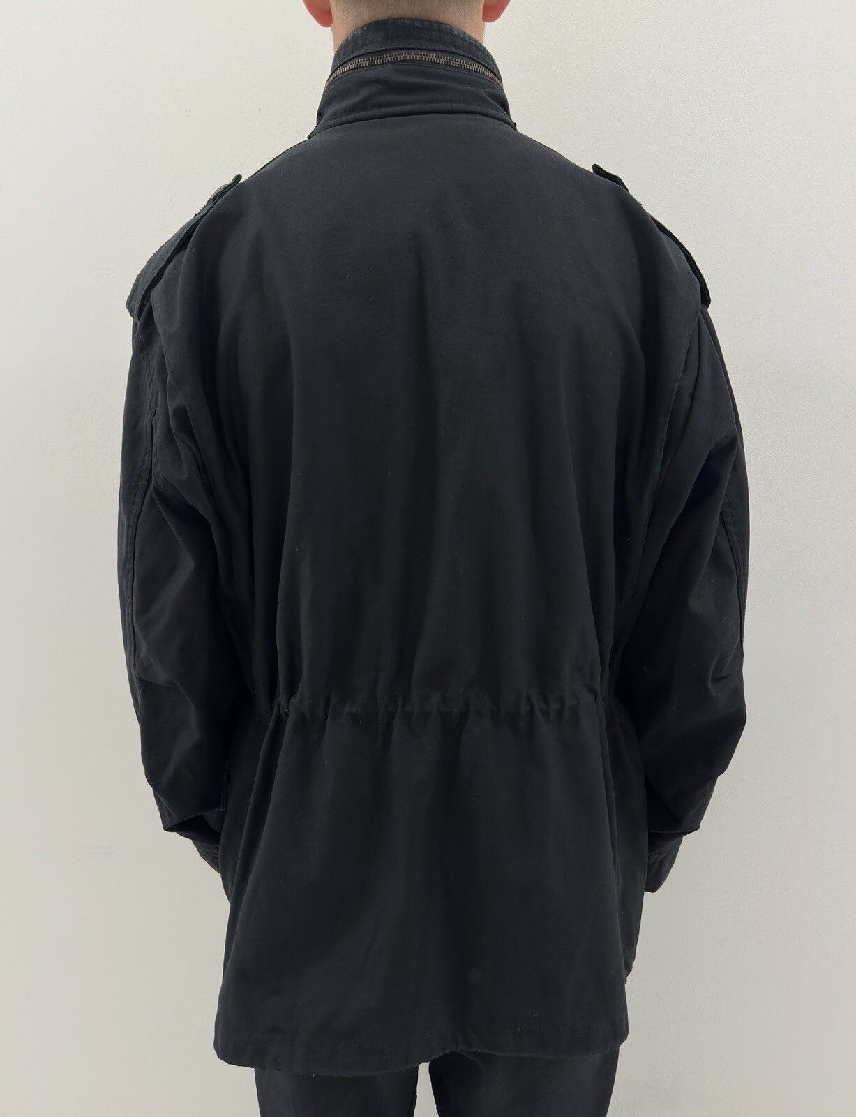 Alpha Industries VINTAGE ALPHA INDUSTRIES M65 ARMY fly JACKET MENS BLACK RARE Size US XL / EU 56 / 4 - 7 Thumbnail