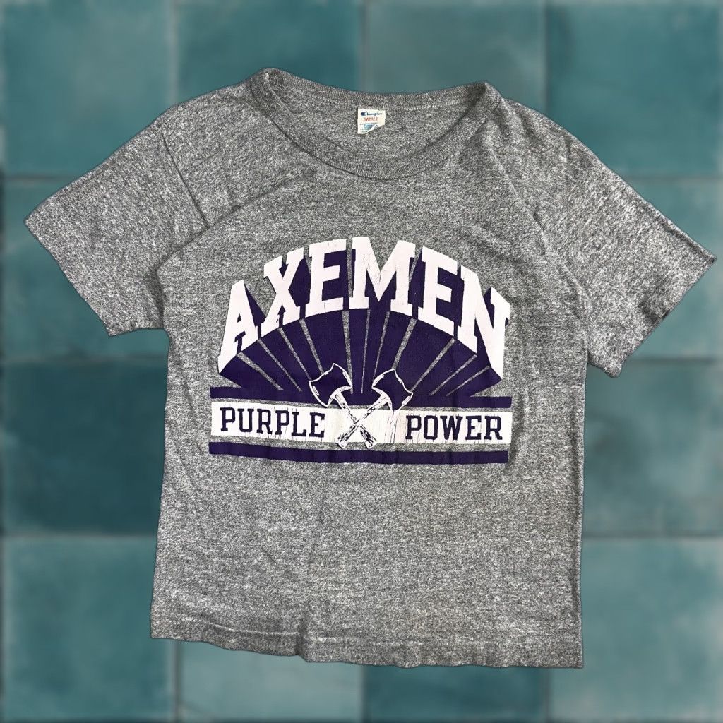 Champion VINTAGE Champion Shirt Men Gray Oregon Axemen VTG T Shirt Eugene High School 80s 1980s Rare School Logo Graphic Print Crew Neck Short Sleeve Size S Size US S / EU 44-46 / 1 - 1 Thumbnail