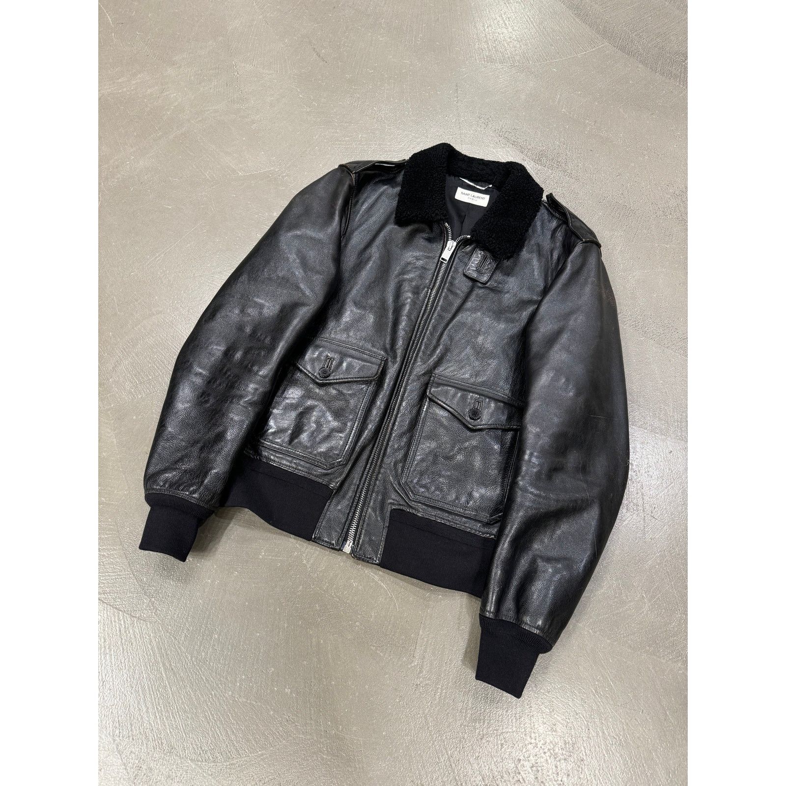 Saint Laurent Paris A/W13 Saint Laurent by Hedi Slimane aviator shearling jacket Size US M / EU 48-50 / 2 - 3 Thumbnail