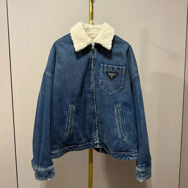 Prada White Polyester Women's Jacket