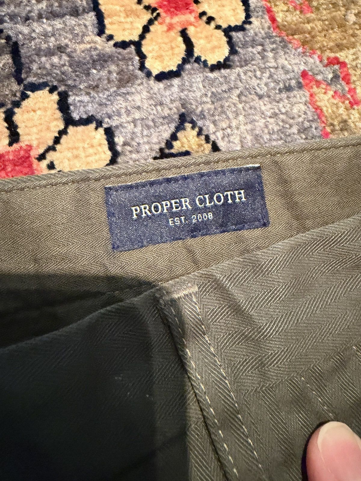 Proper Cloth Proper Cloth Thyme Herringbone Canvas Fatigue Pant Size US 35 - 6 Thumbnail