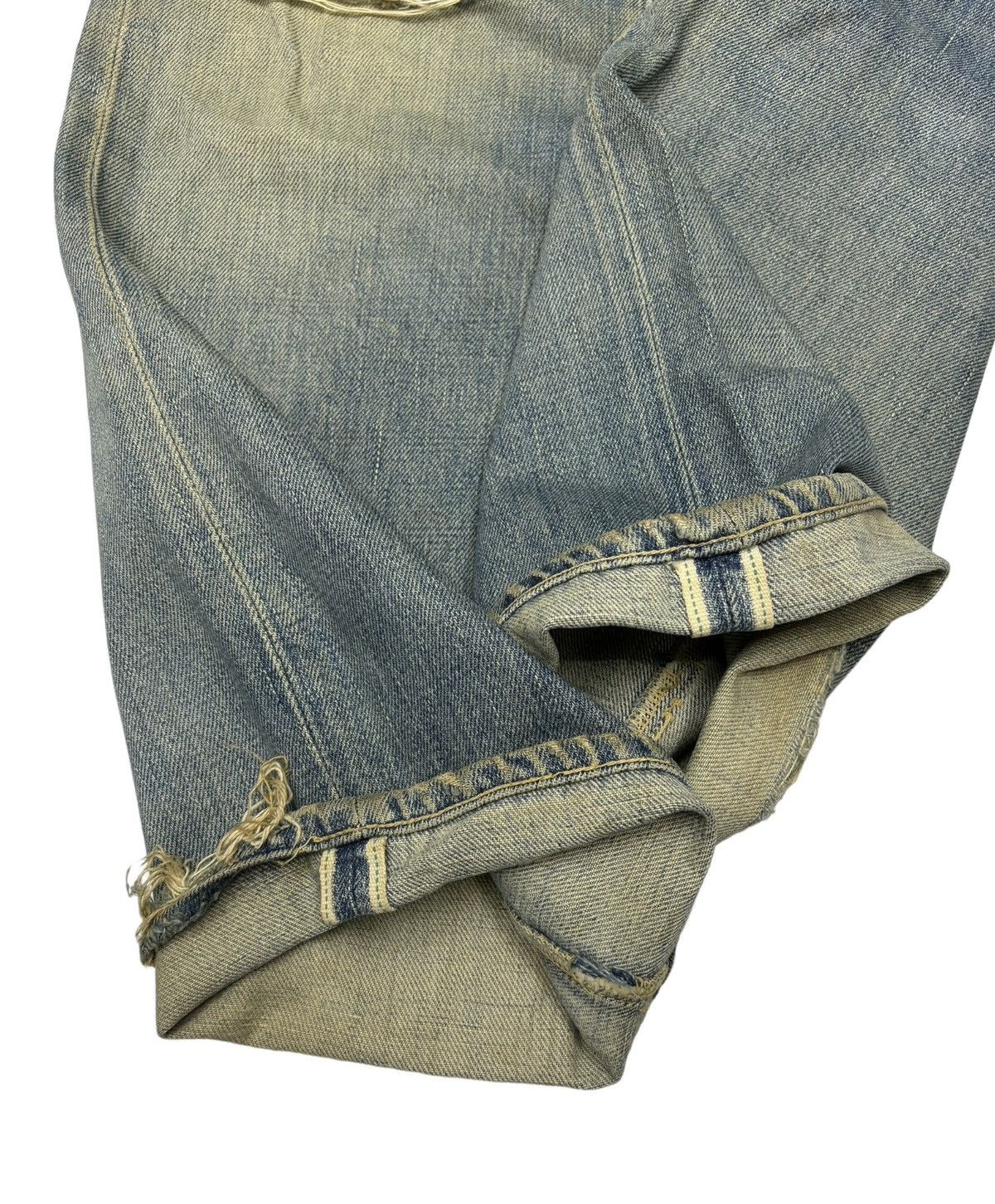 Kapital 🔥VINTAGE 70s BUCKLE BACK SELVEDGE JAPANESE DISTRESS DENIM Size US 30 / EU 46 - 8 Thumbnail