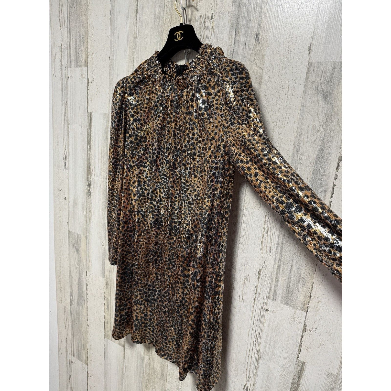 Sea New York NWT Sea New York Sequin Leopard Mini Dress $445 Size M / US 6-8 / IT 42-44 - 7 Thumbnail