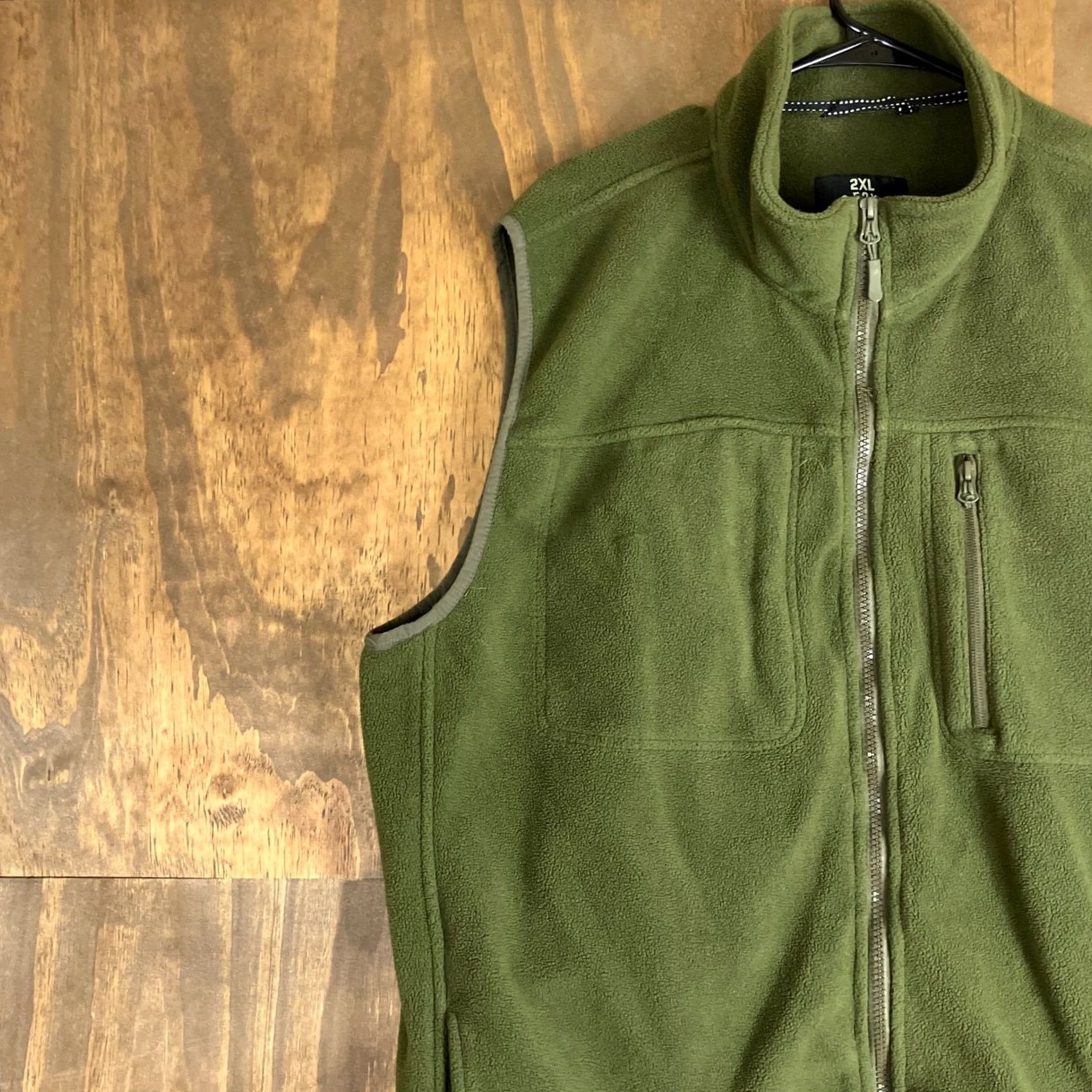 Vintage Zero Foxtrot Men Vest Green Fleece Full Zip Gilet Utility Outdoors Polyester 2XL Size US XXL / EU 58 / 5 - 4 Thumbnail