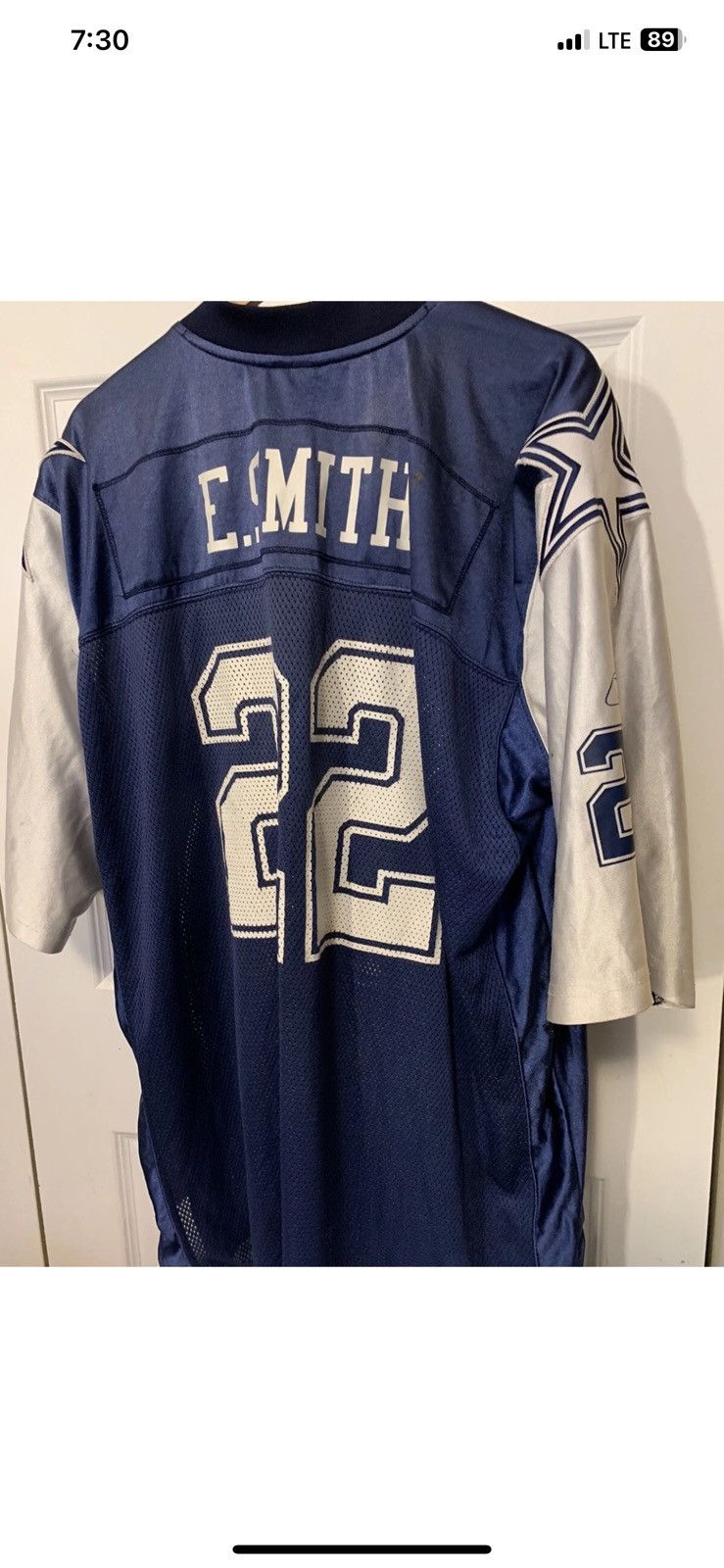 Reebok Reebok men sz 2XL Dallas Cowboys Emmitt Smith blue NFL Size US XXL / EU 58 / 5 - 11 Thumbnail