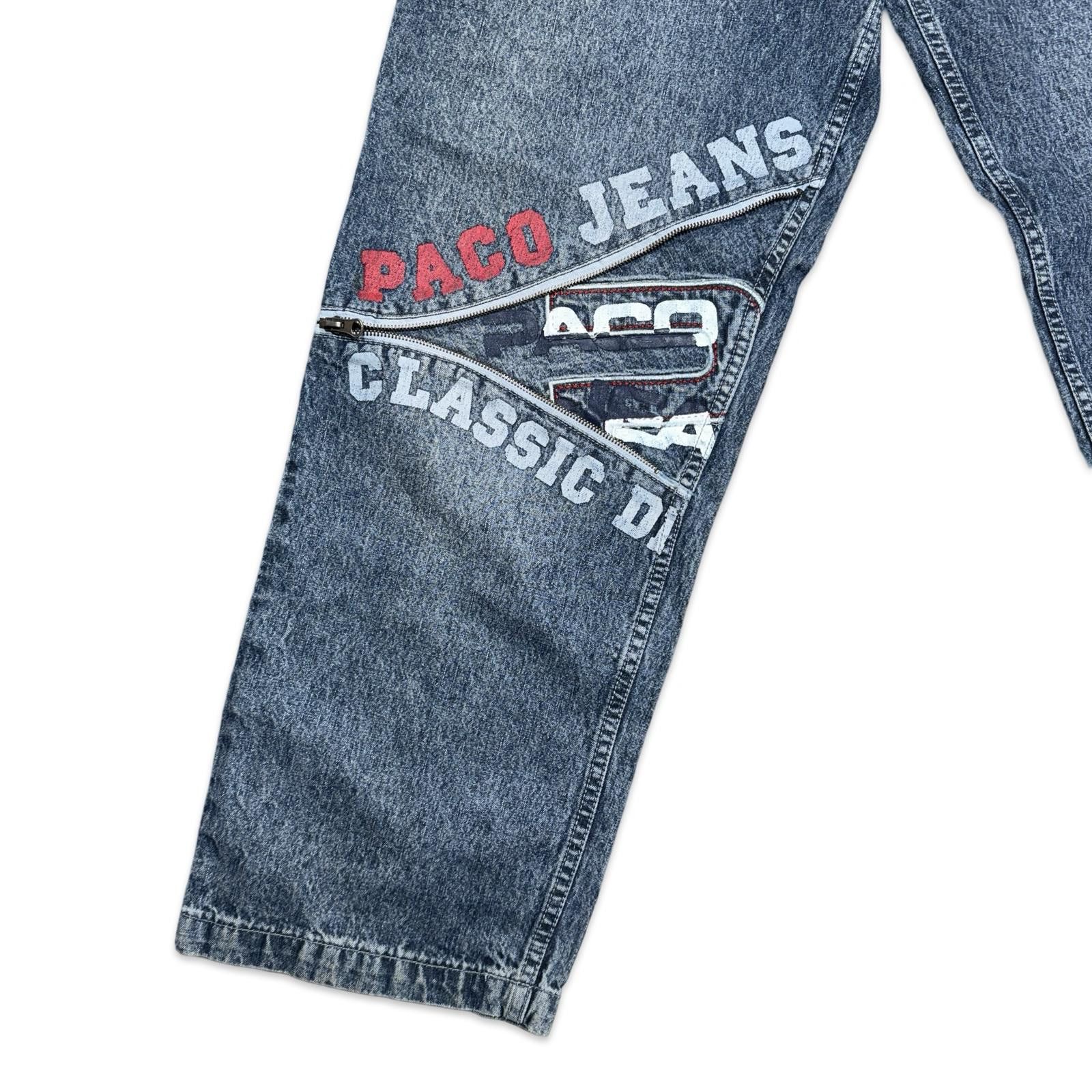 Pacsun Paco Jeans Classic Zipper Screenprinted Baggy Denim Size US 34 / EU 50 - 5 Thumbnail