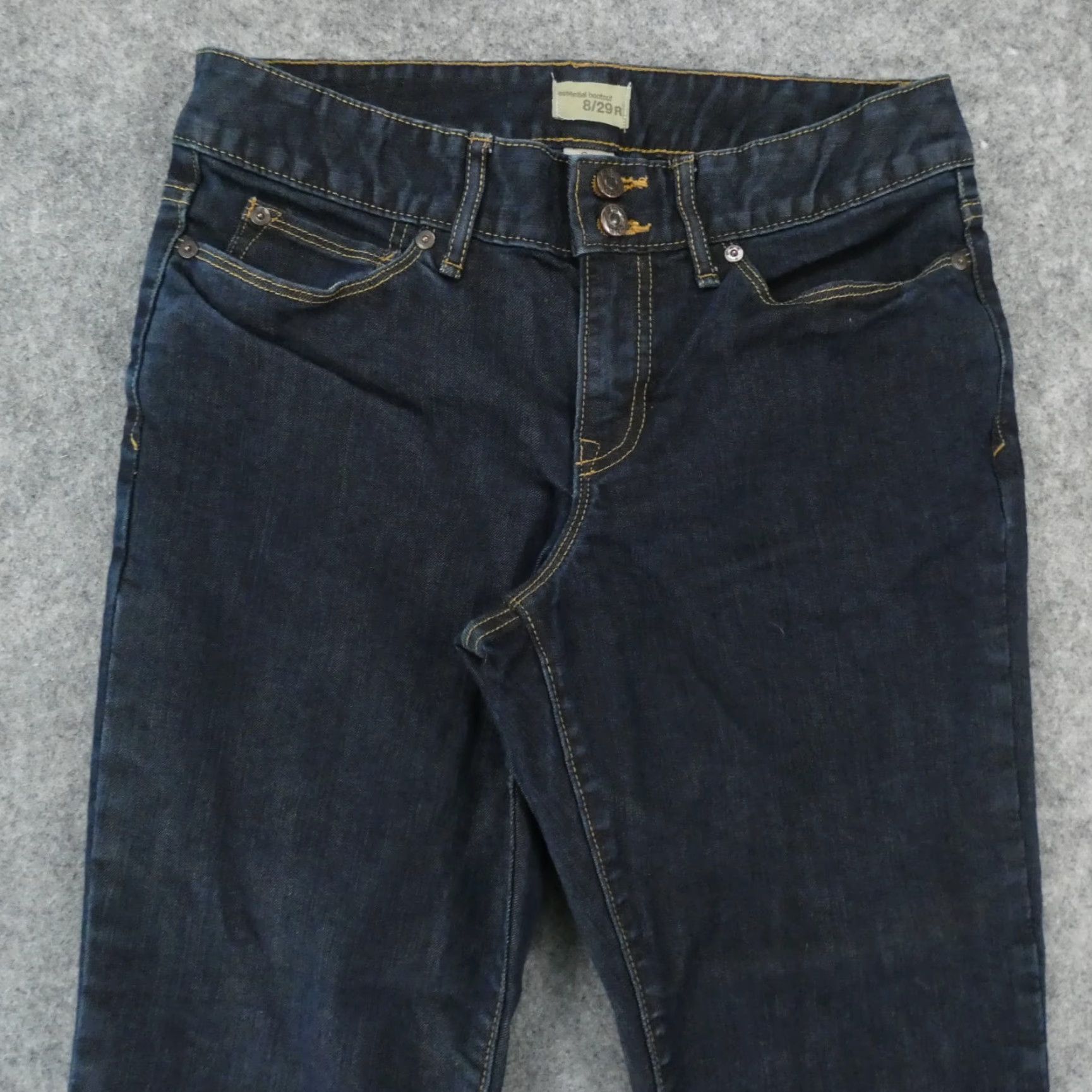 Gap Gap Jeans Womens 8 Essential Bootcut Mid Rise Dark Wash Ladies Size 30" / US 8 / IT 44 - 2 Thumbnail