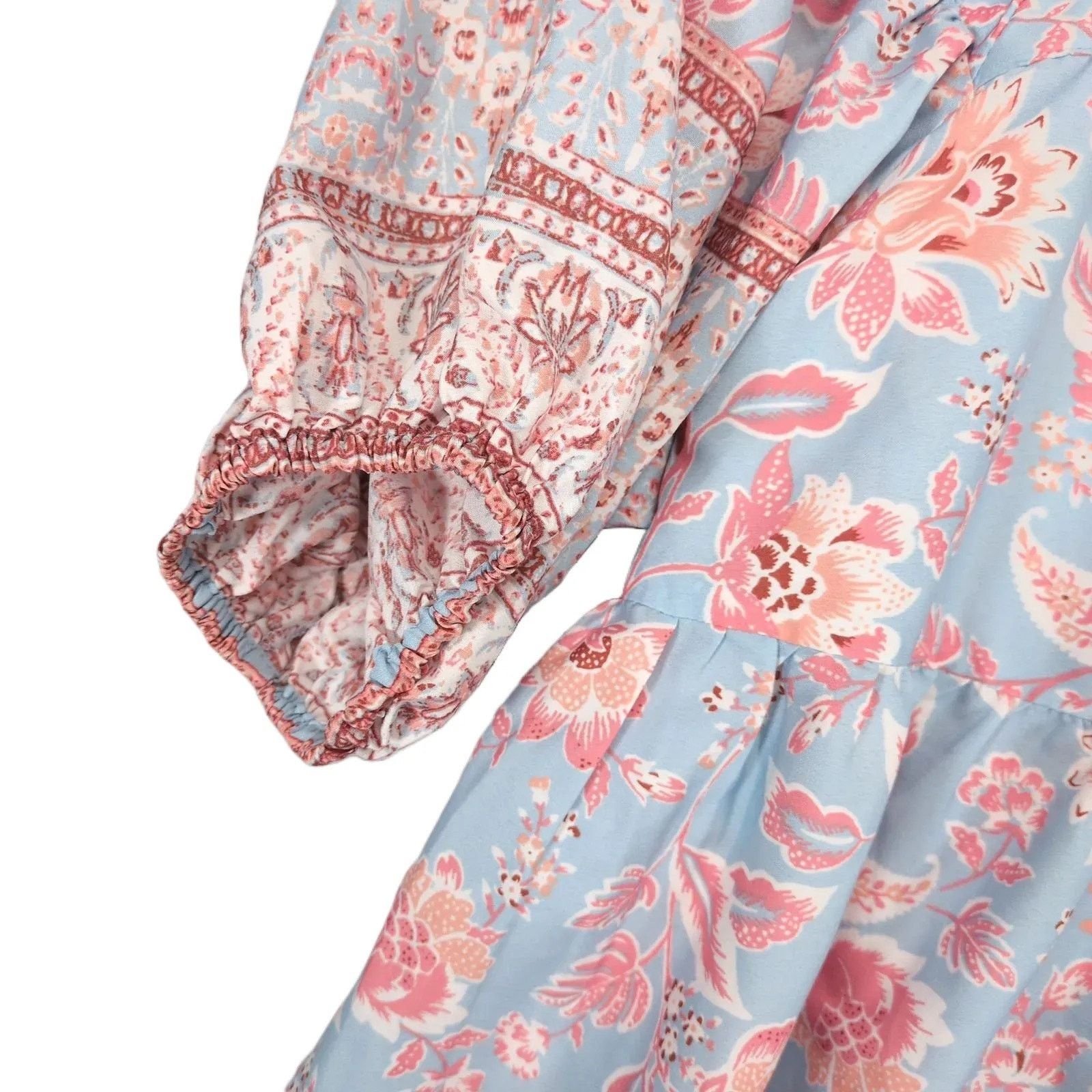 Other Band of the Free Sz M Floral Puff Sleeve Babydoll Dress Size M / US 6-8 / IT 42-44 - 3 Thumbnail