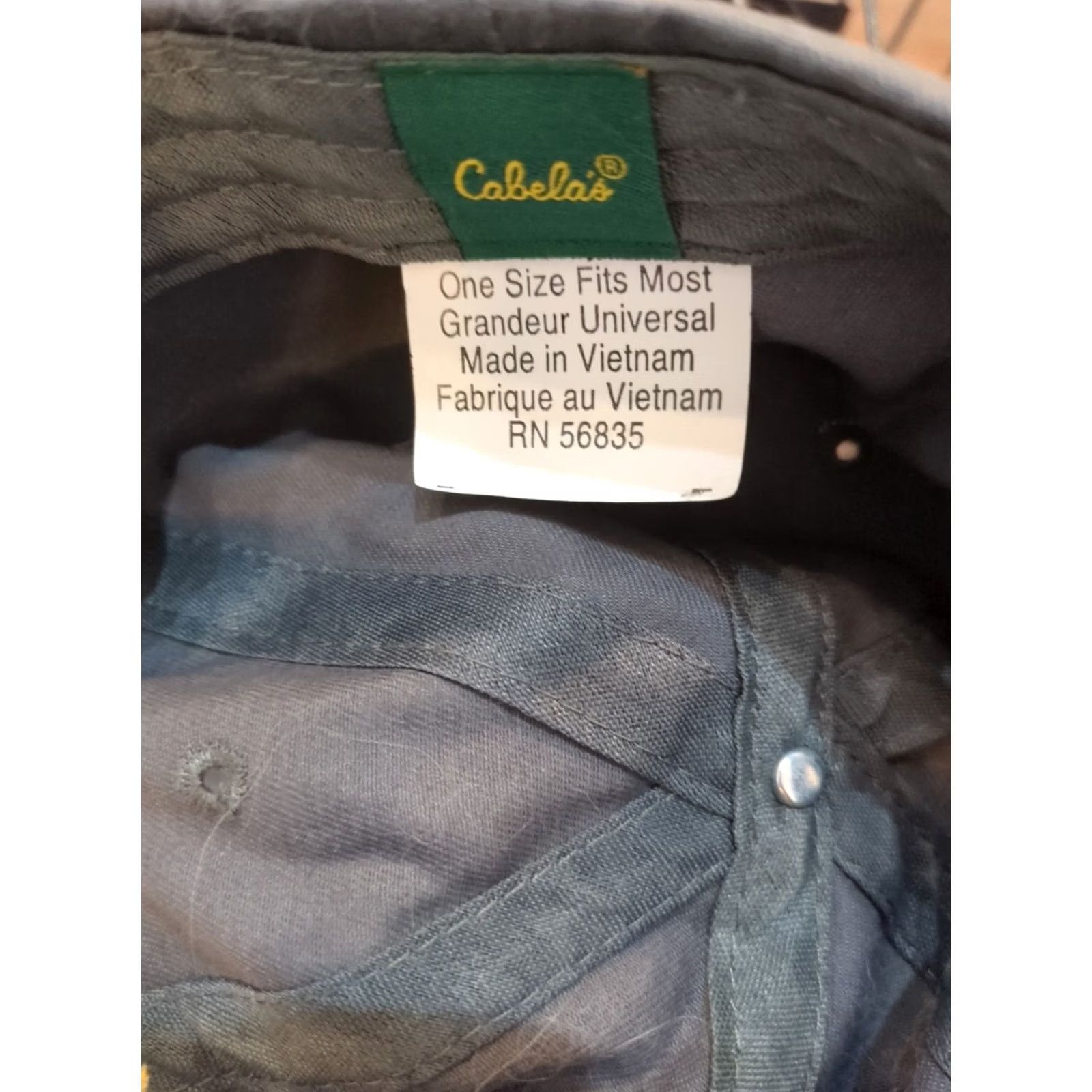 Vintage Cabela's Gray Hat Adjustable One Size Baseball Cap Men Adjustable Gray Cap Size ONE SIZE - 3 Thumbnail
