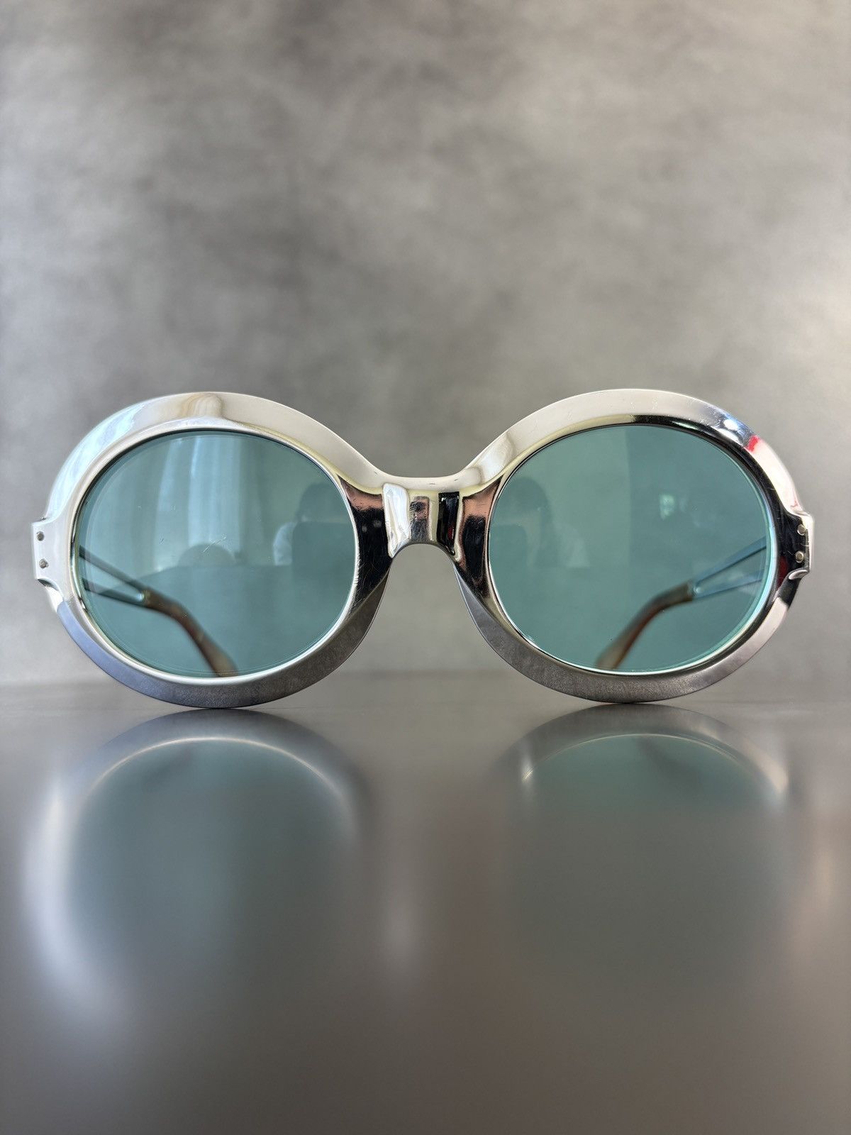 Vintage True Vintage Sunglasses Space Age Chrome Metal Oversized 60s Size ONE SIZE - 8 Thumbnail