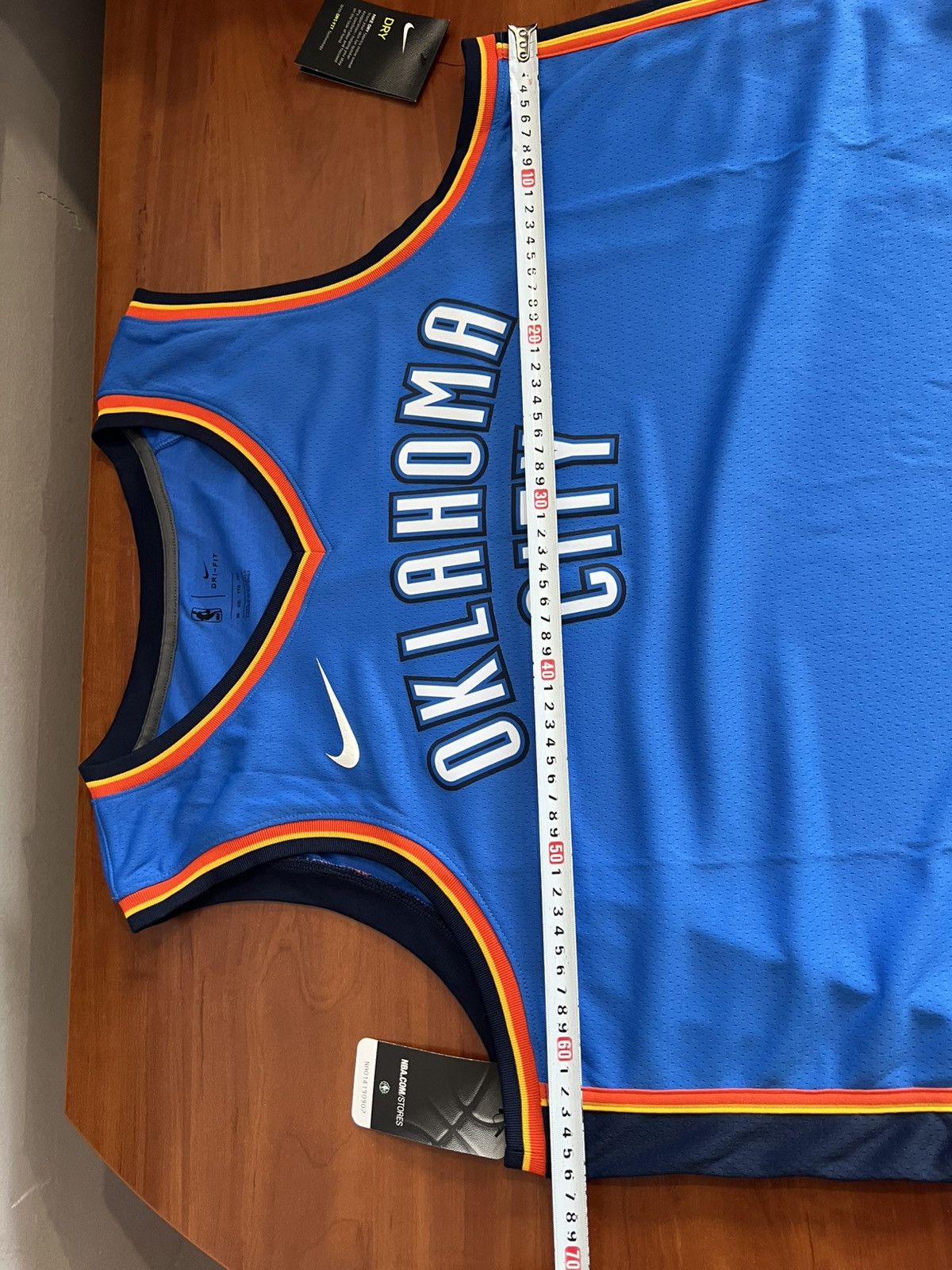 Nike NWT 2017 NBA OKLAHOMA CITY THUNDER NIKE BASKETBALL JERSEY Size US XXL / EU 58 / 5 - 19 Thumbnail