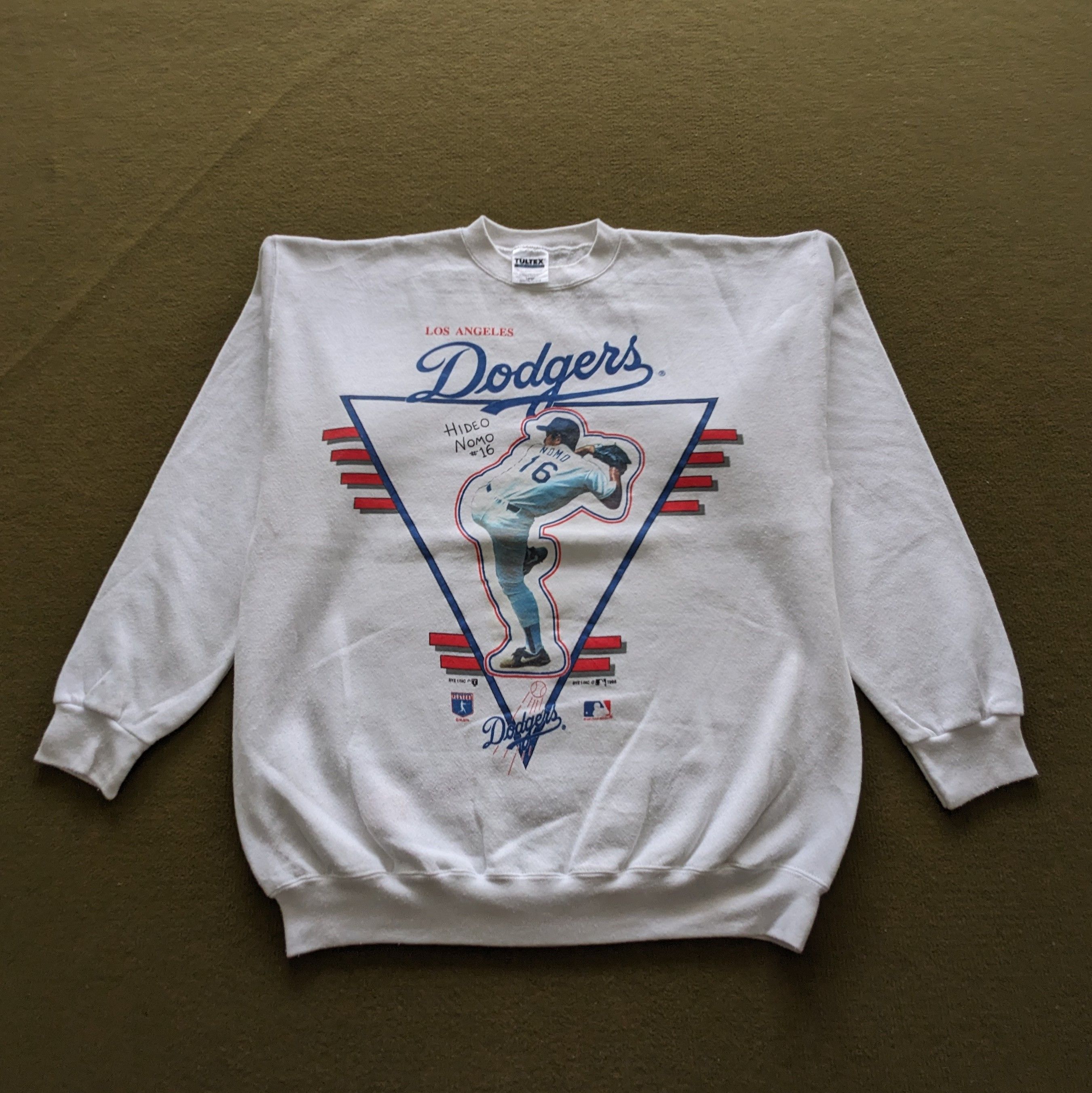 Other Vintage Los Angeles DODGERS Hideo Nomo MLB Sweatshirt Size US L / EU 52-54 / 3 - 1 Thumbnail