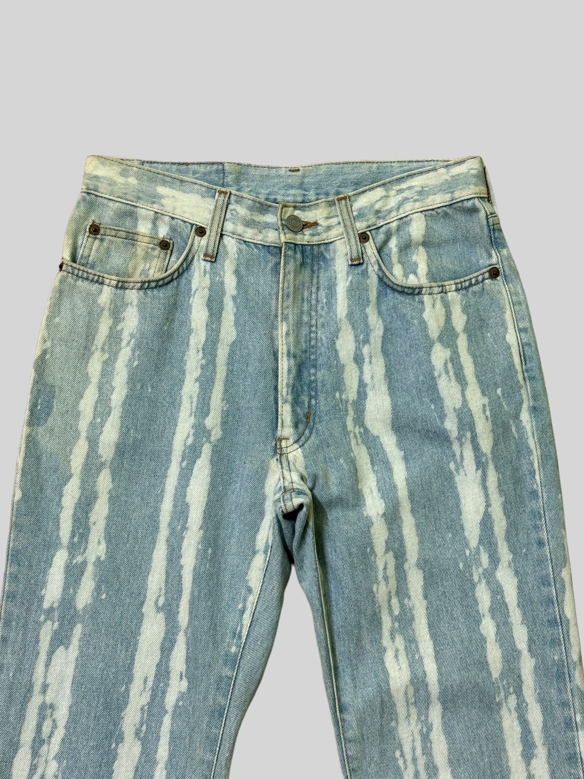 Edwin × If Six Was Nine × Vintage Vintage Edwin Acid Wash Flare Jeans Size US 27 - 3 Thumbnail