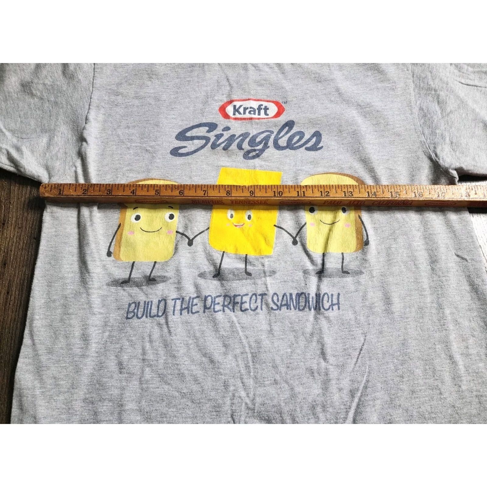 Vintage Kraft Mens M T-Shirt Short Sleeve Crew Neck Gray Cotton Graphic Print 90s Vintage? Size US M / EU 48-50 / 2 - 3 Thumbnail
