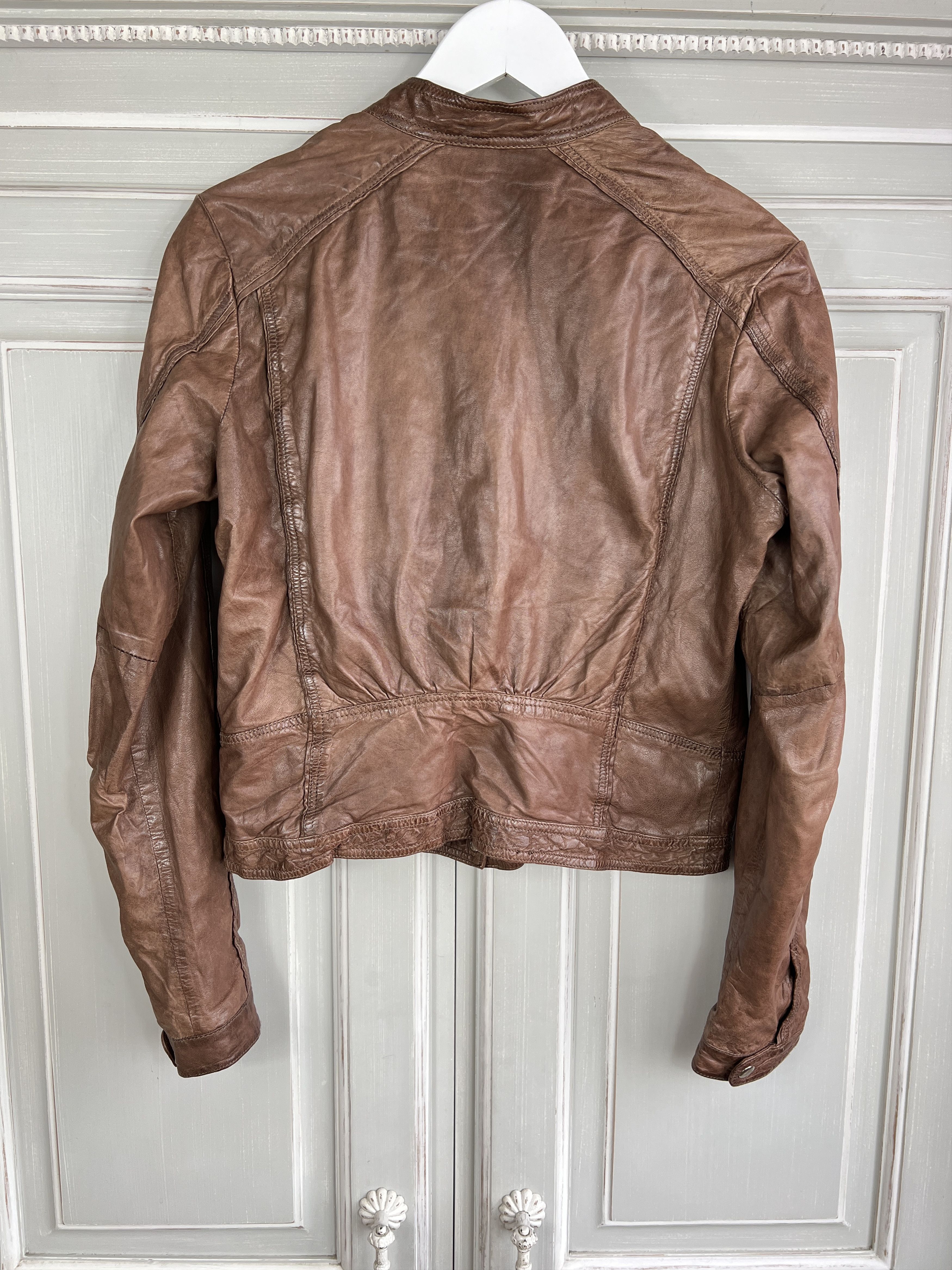 Japanese Brand VINTAGE JAPANESE CROPPED LEATHER JACKET LIKE YOHJI Size L / US 10 / IT 46 - 6 Thumbnail
