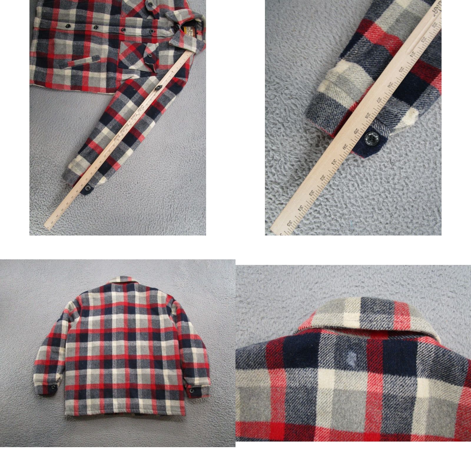 Vintage VINTAGE Montgomery Ward Plaid Jacket Shirt Shacket Mens L Wool Blend Lined 90s Size US L / EU 52-54 / 3 - 8 Thumbnail