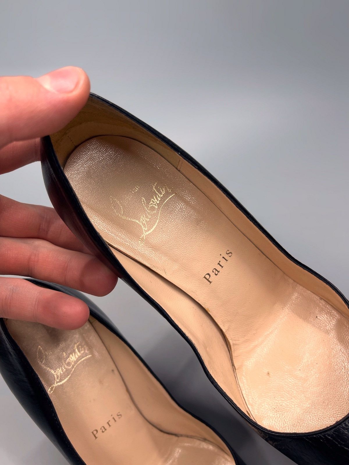 Christian Louboutin Christian Louboutin Leather Heels Black Size US 5.5 / IT 35.5 - 6 Thumbnail
