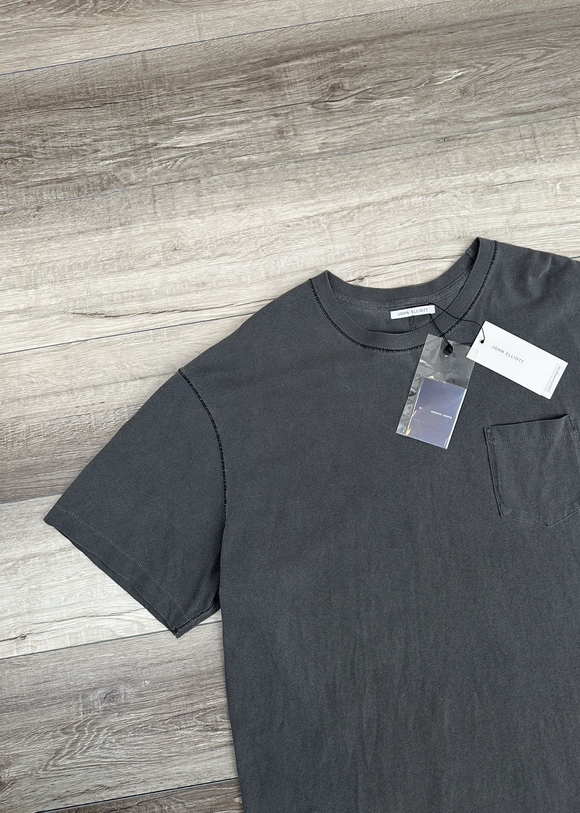 John Elliott John Elliott Loose Stitch Pocket Tee Smokey Grey XXL / 2XL Size US XXL / EU 58 / 5 - 2 Thumbnail