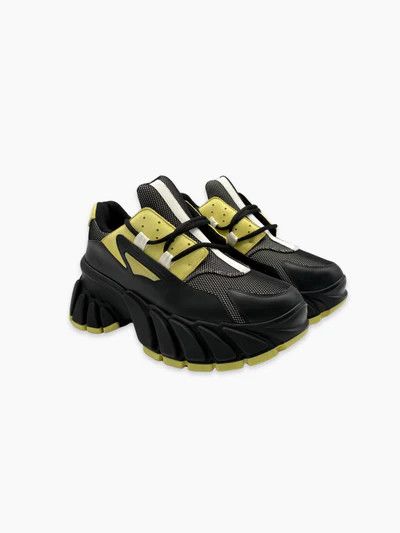 Maison Margiela oc11z0925 Chunky Fusion Sneakers in Black/Yellow Size US 11 / EU 44 - 2 Thumbnail