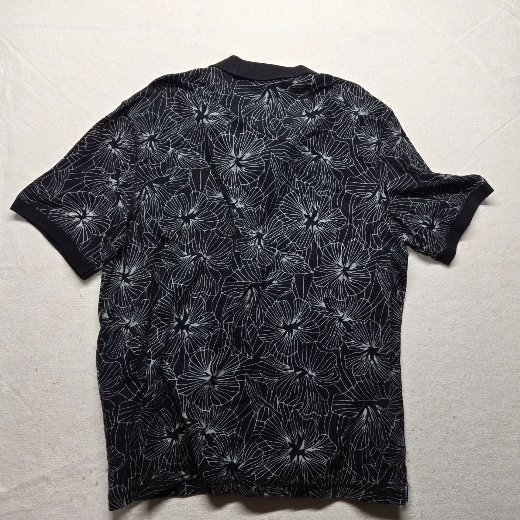 Vintage Saddlebred Polo Shirt Short Sleeve Adult Men XL Black Floral Hawaiian 90s? Size US XL / EU 56 / 4 - 7 Thumbnail