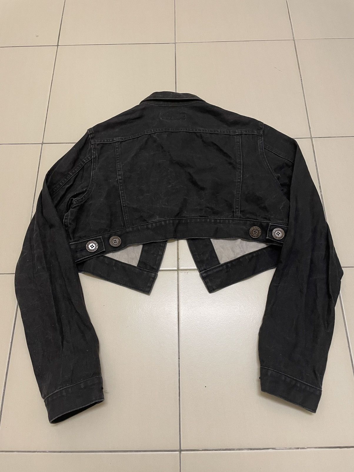 Yohji Yamamoto Y's Yohji Yamamoto Crop Denim Jacket Size M / US 6-8 / IT 42-44 - 8 Thumbnail