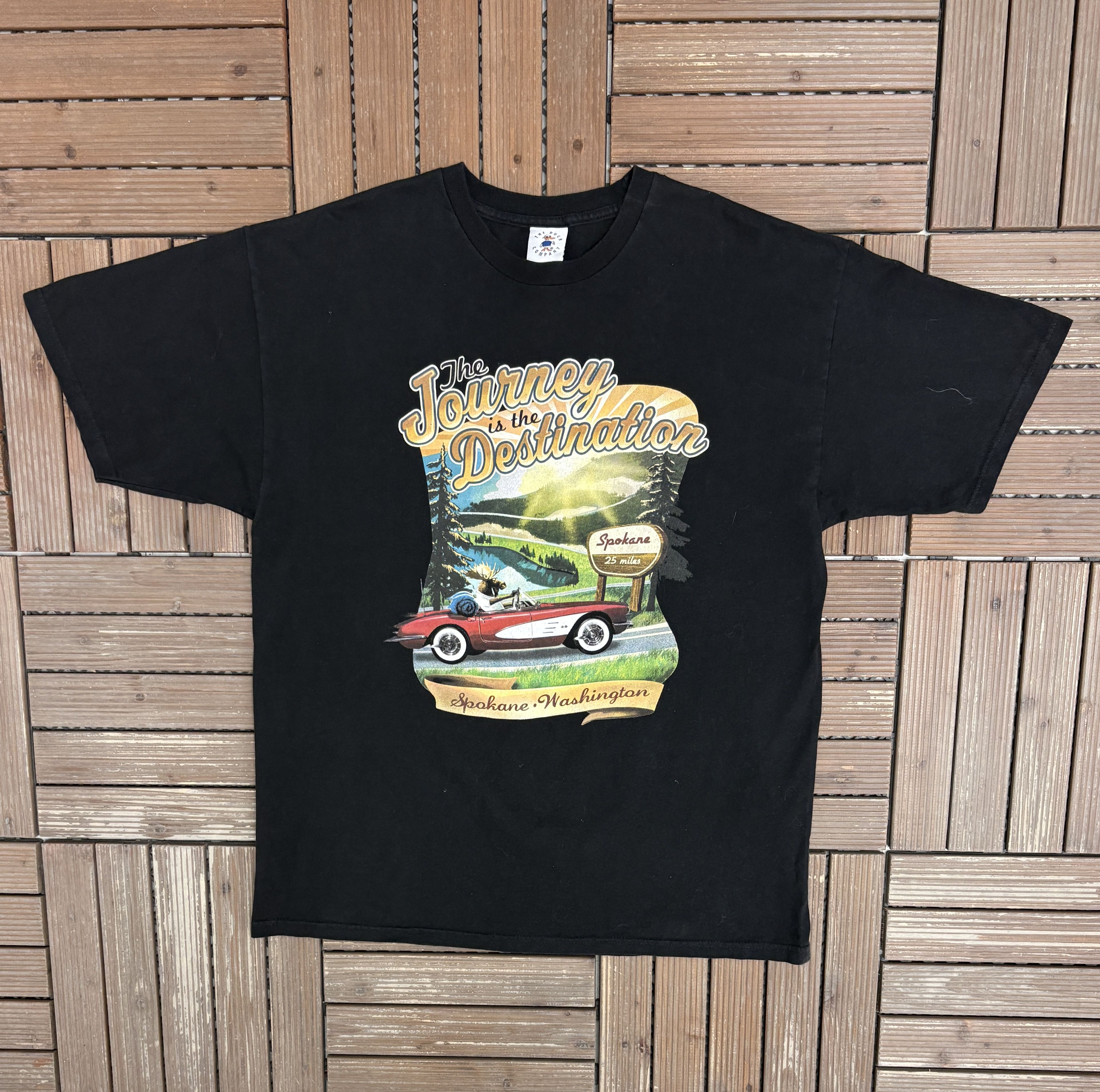 Vintage The Journey Is The Destination Spokane Vintage T-Shirt Tee Size US XL / EU 56 / 4 - 1 Thumbnail