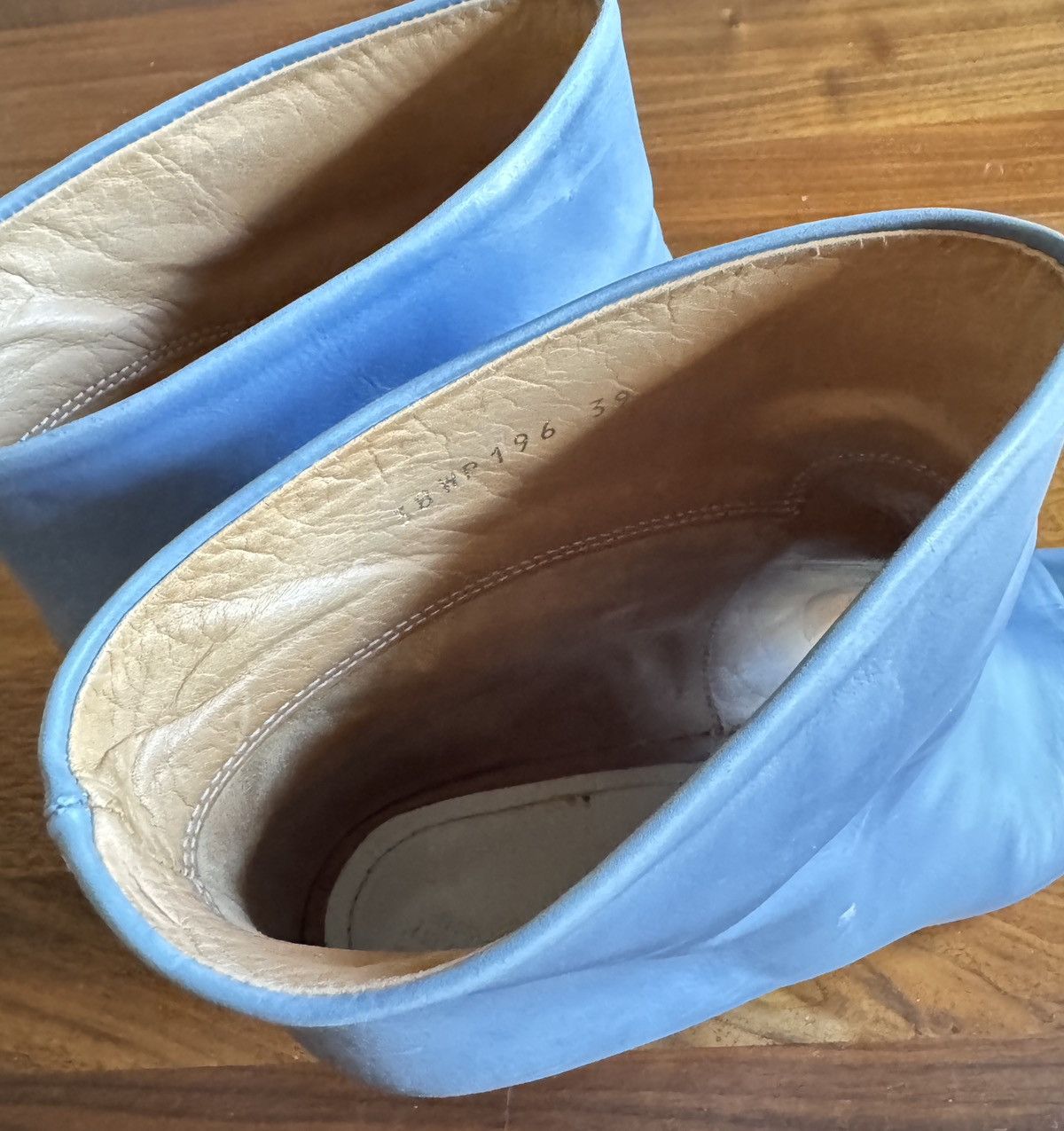 Maison Margiela Maison Margiela Cloudy Blue Leather Wedges Size US 9 / IT 39 - 8 Thumbnail