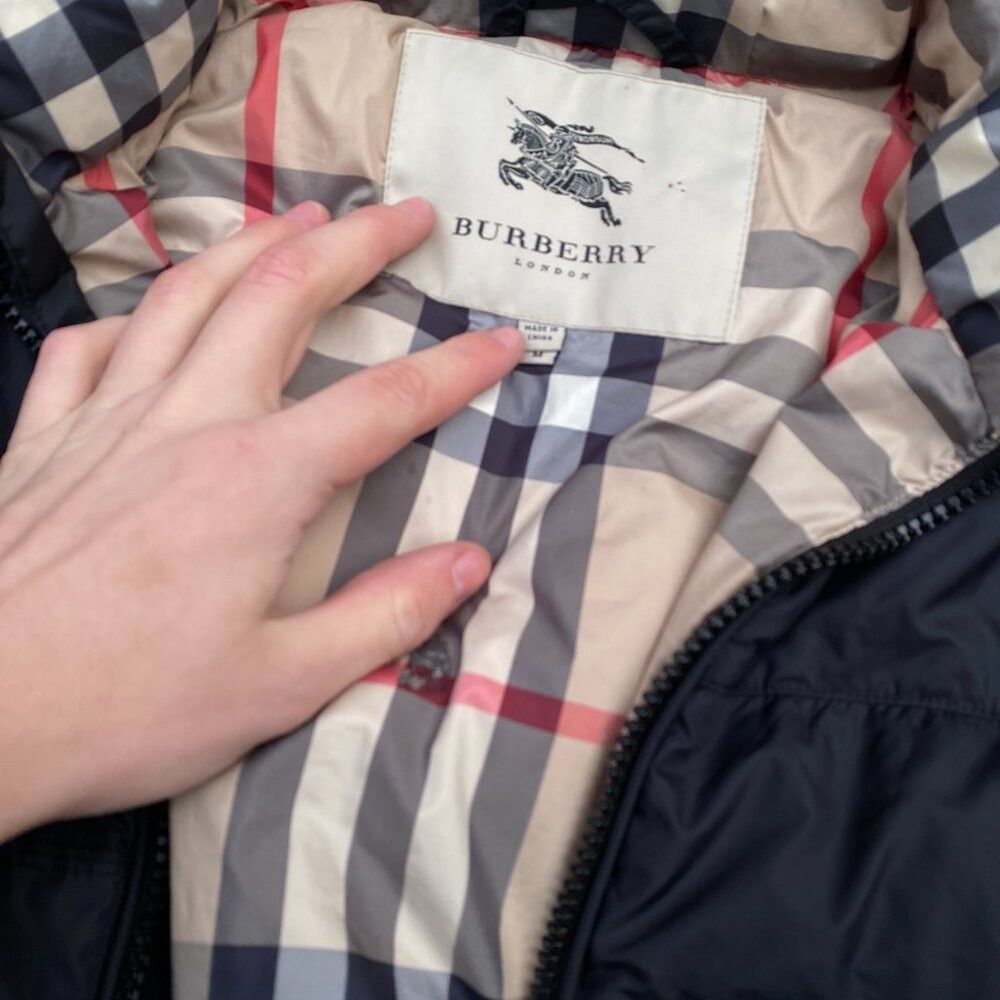 Burberry Burberry Novacheck Down Puffer Jacket Black Medium Coat Size US M / EU 48-50 / 2 - 2 Thumbnail