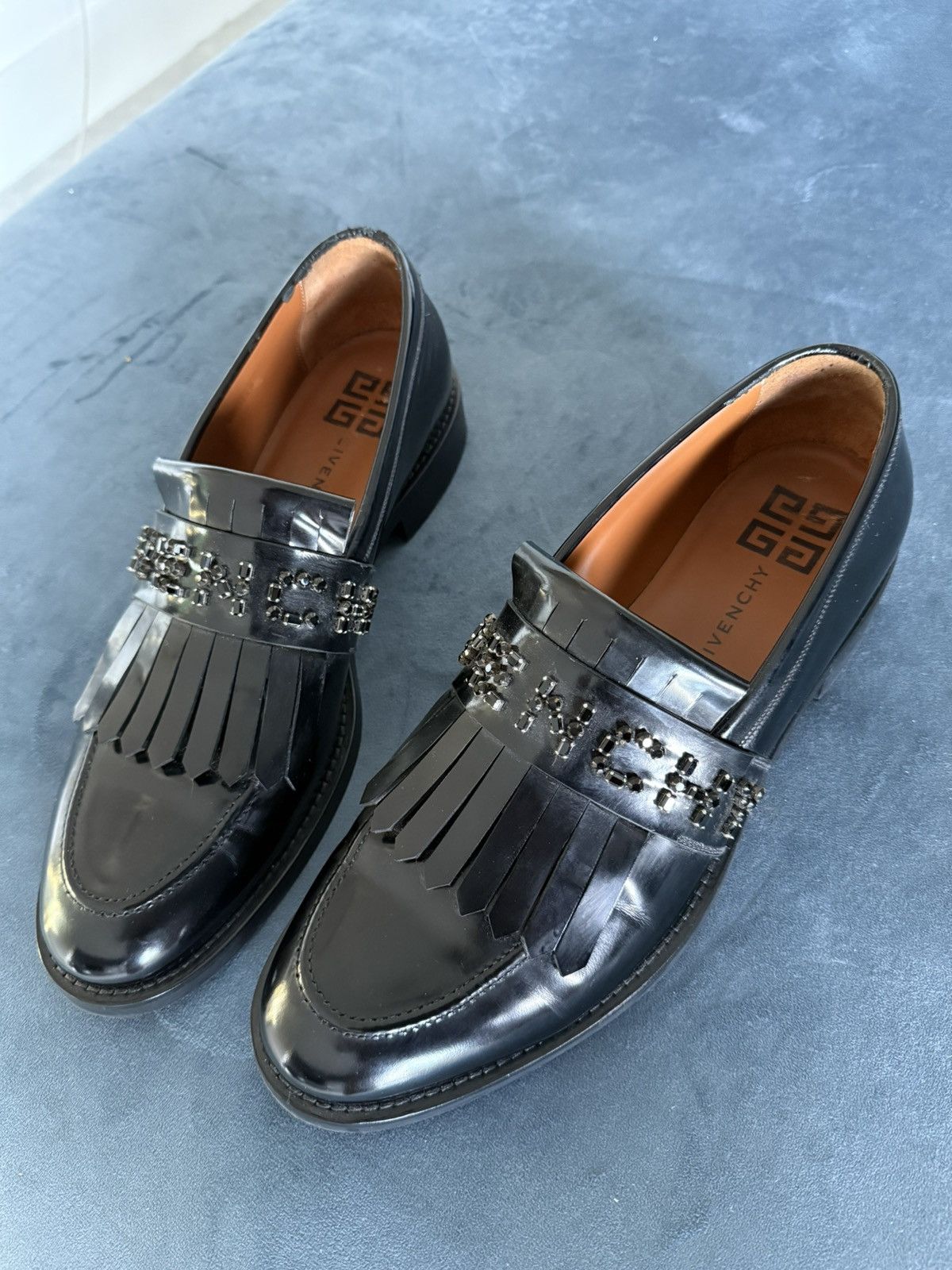 Givenchy Spectacular Rhinestone Loafers Dress Shoes Size US 12 / EU 45 - 4 Thumbnail