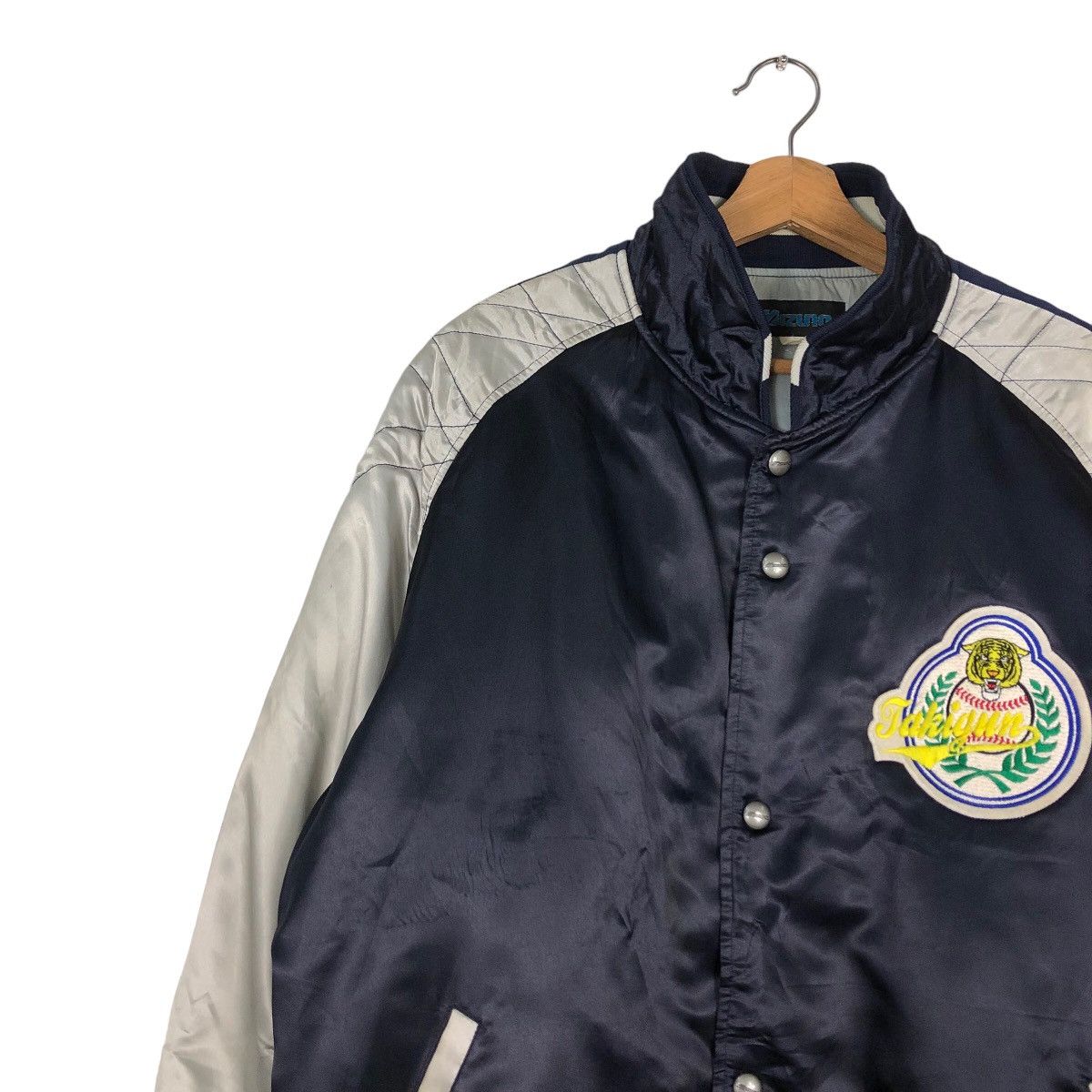 Japanese Brand 🔥Vintge Satin Bomber Jacket Sukajan Design Mizuno Japan Size US L / EU 52-54 / 3 - 7 Thumbnail
