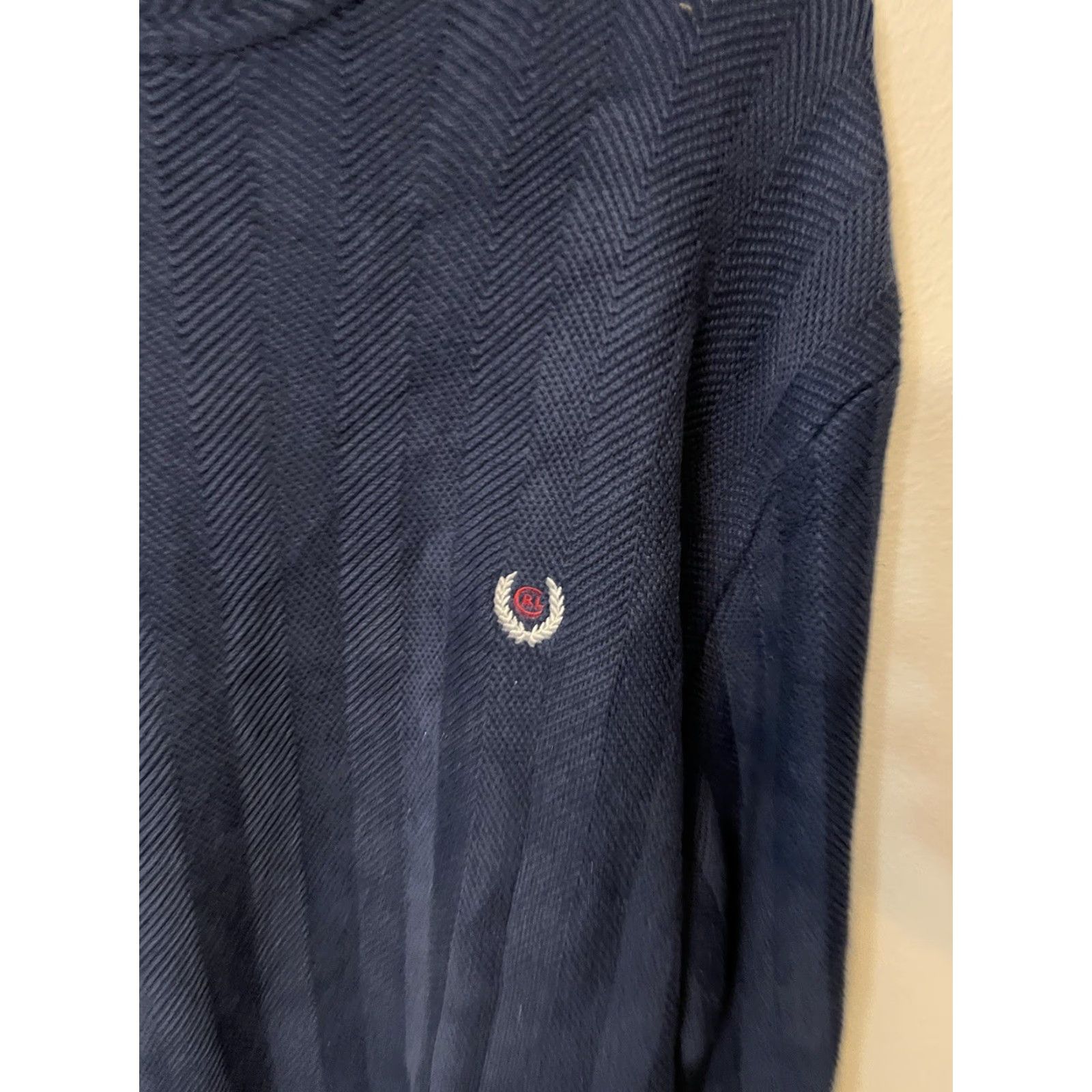 Chaps VINTAGE Chaps Ralph Lauren Heavy Cotton Knit Sweater Blue 2XL Crew Neck Pullover Knit 90s Mens Size US XXL / EU 58 / 5 - 2 Thumbnail