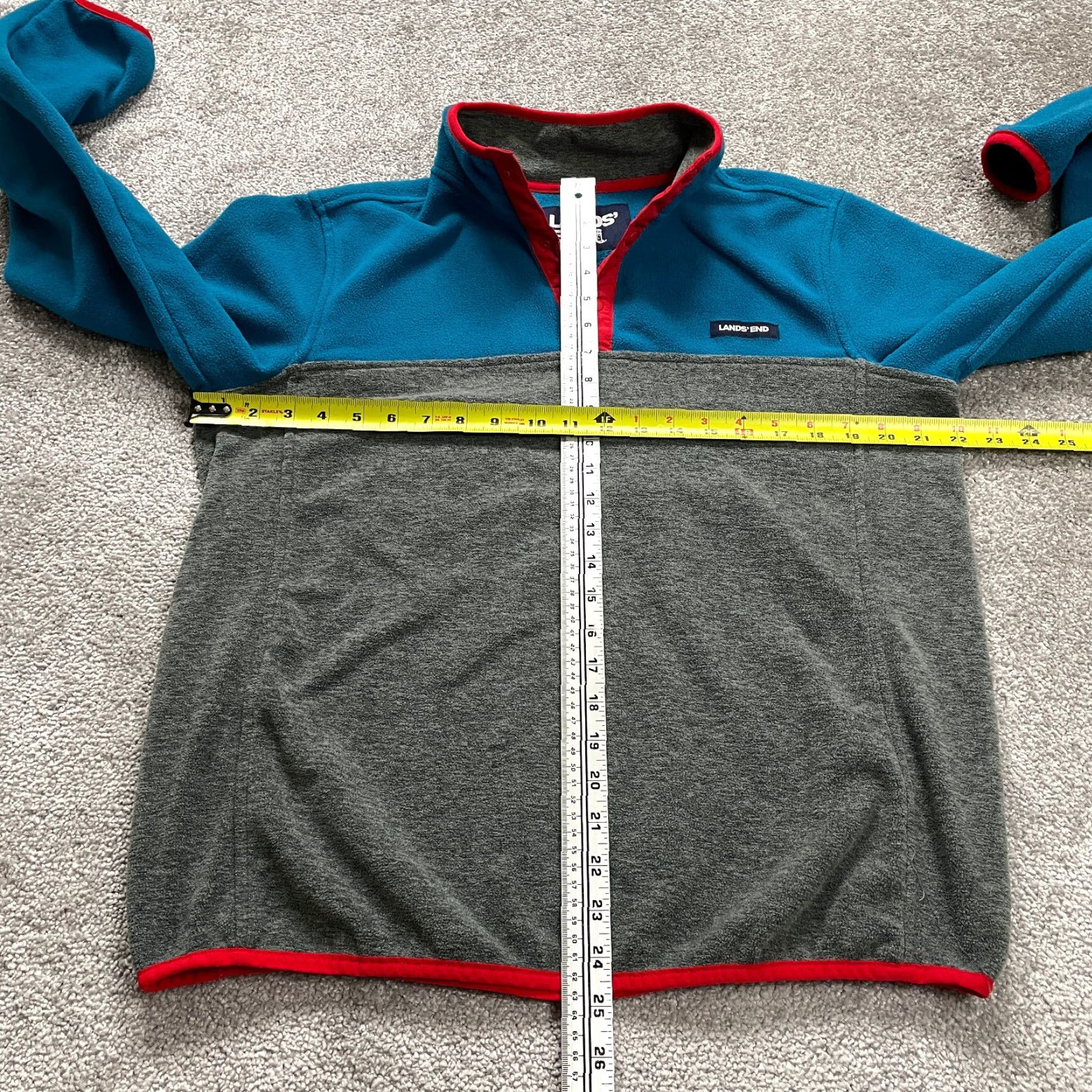 Lands' End Lands' End Fleece Jacket Womens M Outdoor Multicolor 1/4 Snap Button Up Size M / US 6-8 / IT 42-44 - 6 Thumbnail