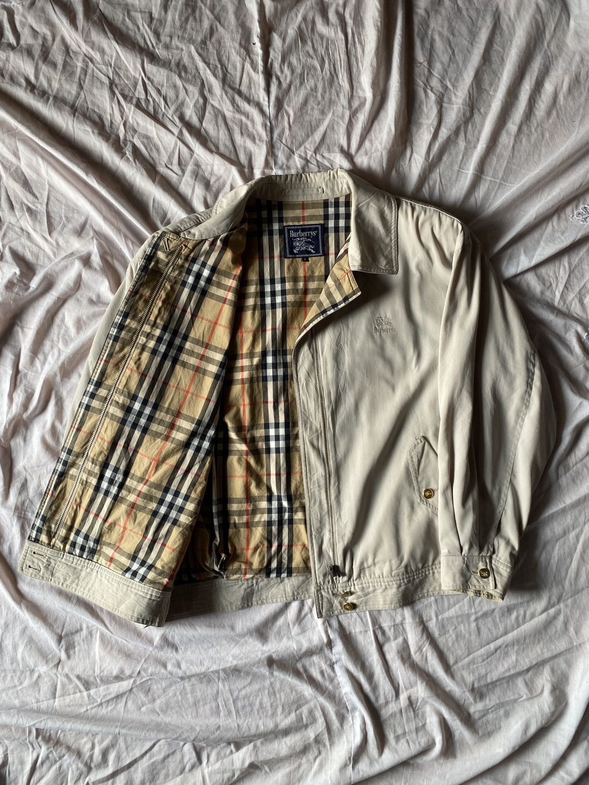 Burberry Nova Check Harrington Jacket Grailed