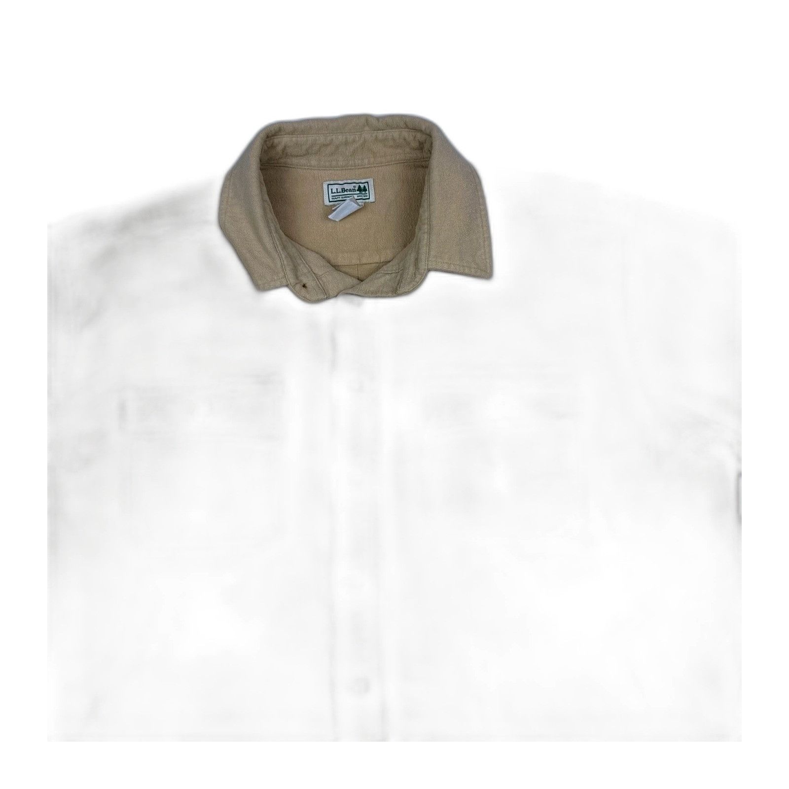 L.L. Bean LL Bean Chamois Cloth Shirt Mens XL Tan Button Up Workwear H Size US XL / EU 56 / 4 - 4 Thumbnail