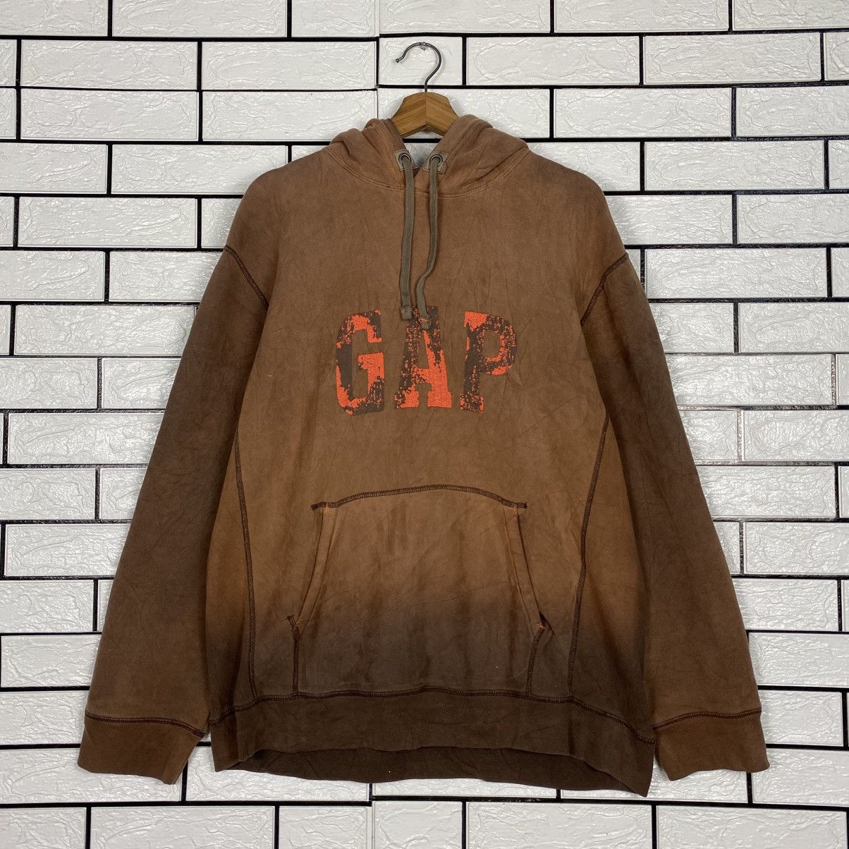 Japanese Brand Trashed Distressed Punk Design Hoodie Gap Big Logo Size US XL / EU 56 / 4 - 13 Thumbnail