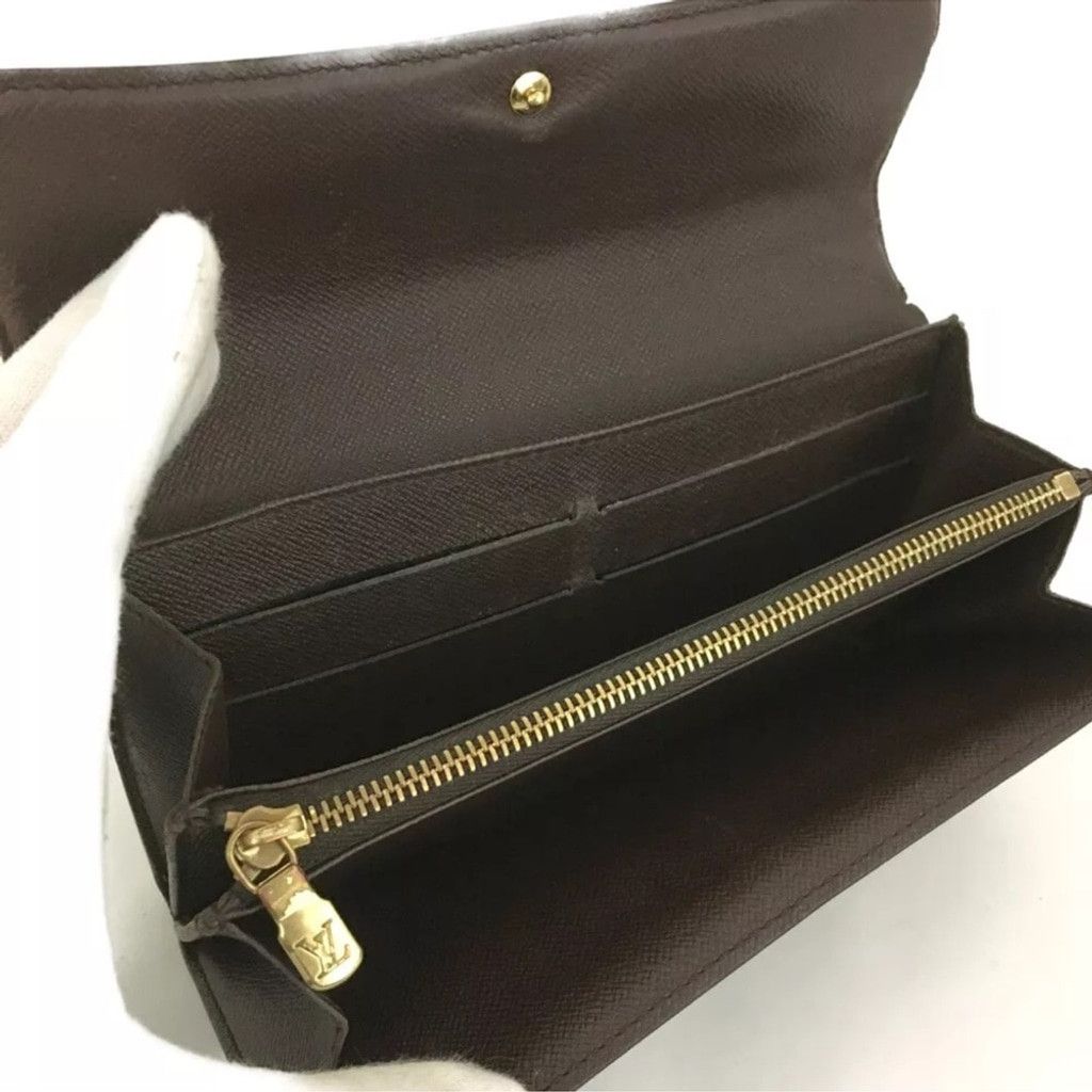 Louis Vuitton Louis Vuitton Damier Porte Feuille Sarah Long Wallet Brown Size ONE SIZE - 7 Thumbnail