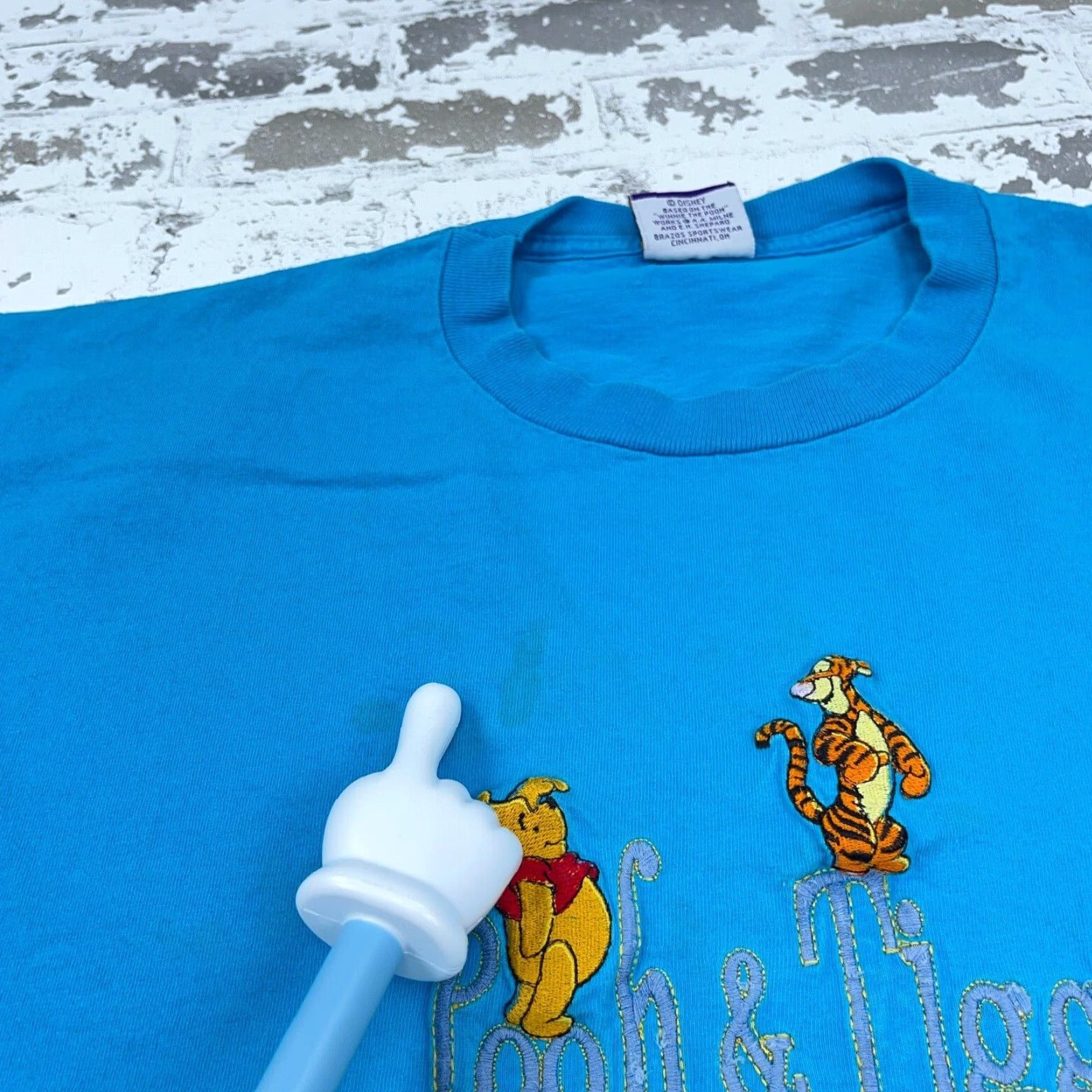 Disney VINTAGE Pooh Disney T-Shirt Women XL Blue Embroidered 2000s Pooh Shirt Cartoon Logo Size XL / US 12-14 / IT 48-50 - 5 Thumbnail