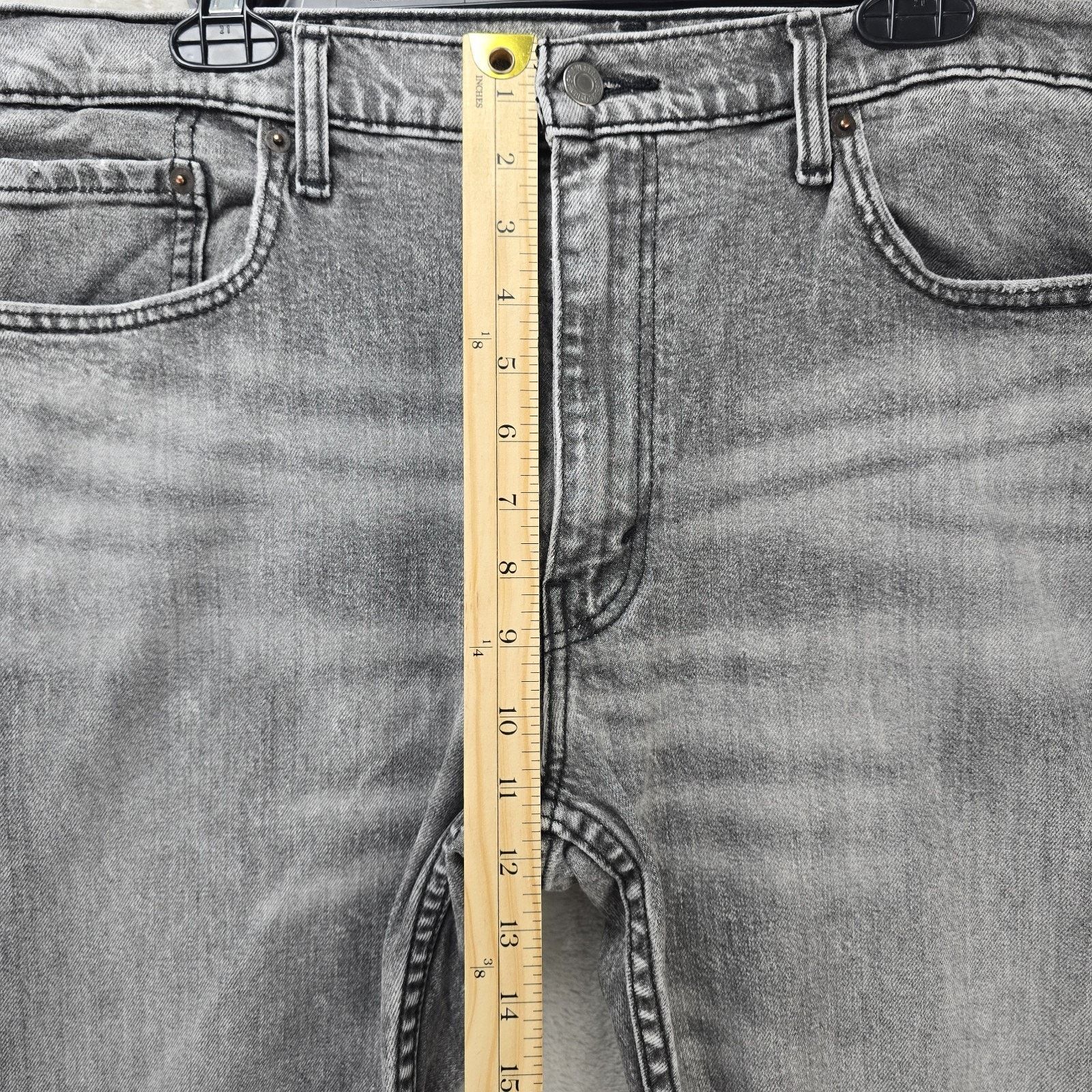 Levi's Levis 502 Jeans Mens 38x30 Black Faded Denim Tapered Fit Size US 38 / EU 54 - 12 Thumbnail