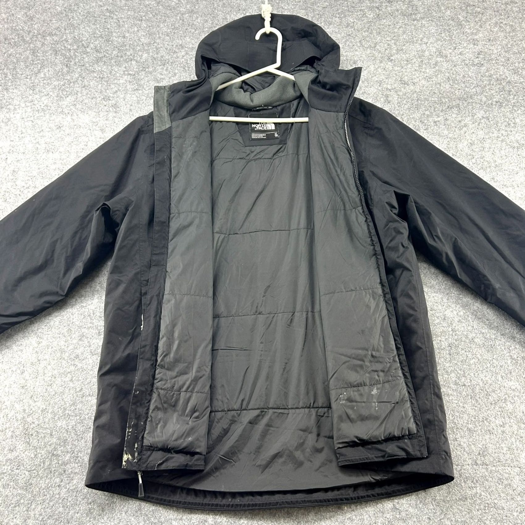 The North Face The North Face Jacket Mens XL Black Hooded Full Zip Quilted Lined Insulated Nylon Size US XL / EU 56 / 4 - 3 Thumbnail