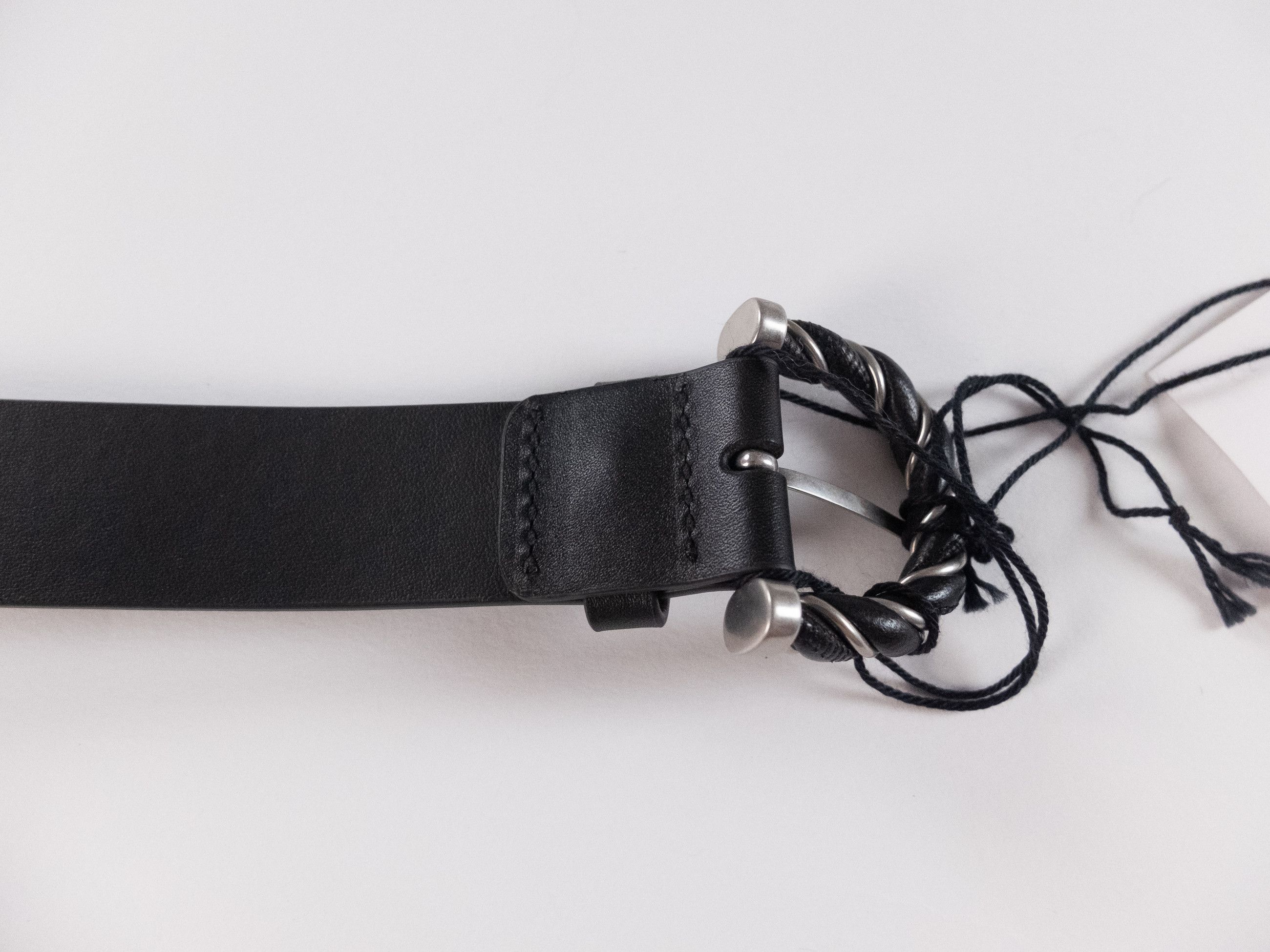 Bottega Veneta BOTTEGA VENETA Twist black leather belt 80 Size ONE SIZE - 8 Thumbnail