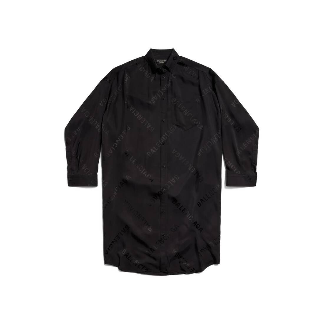 Balenciaga oc11z0825 Bal Diagonal Allover Long Sleeve Cocoon Dress Size L / US 10 / IT 46 - 1 Thumbnail