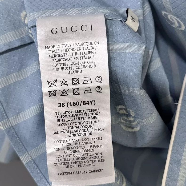 Gucci Gucci Size 38 Embroidered logo shirt size 38 2501-Nextarro Size XXS / US 00 / IT 34 - 4 Thumbnail