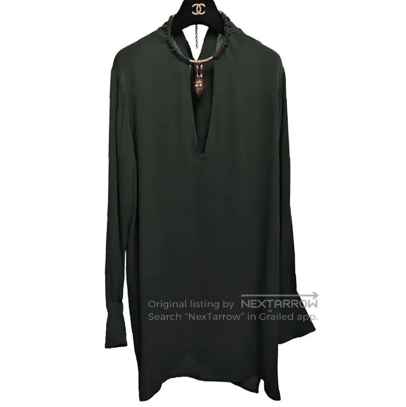 Valentino Valentino Silk Long Sleeve Dress in Dark Green . Size S / US 4 / IT 40 - 1 Thumbnail