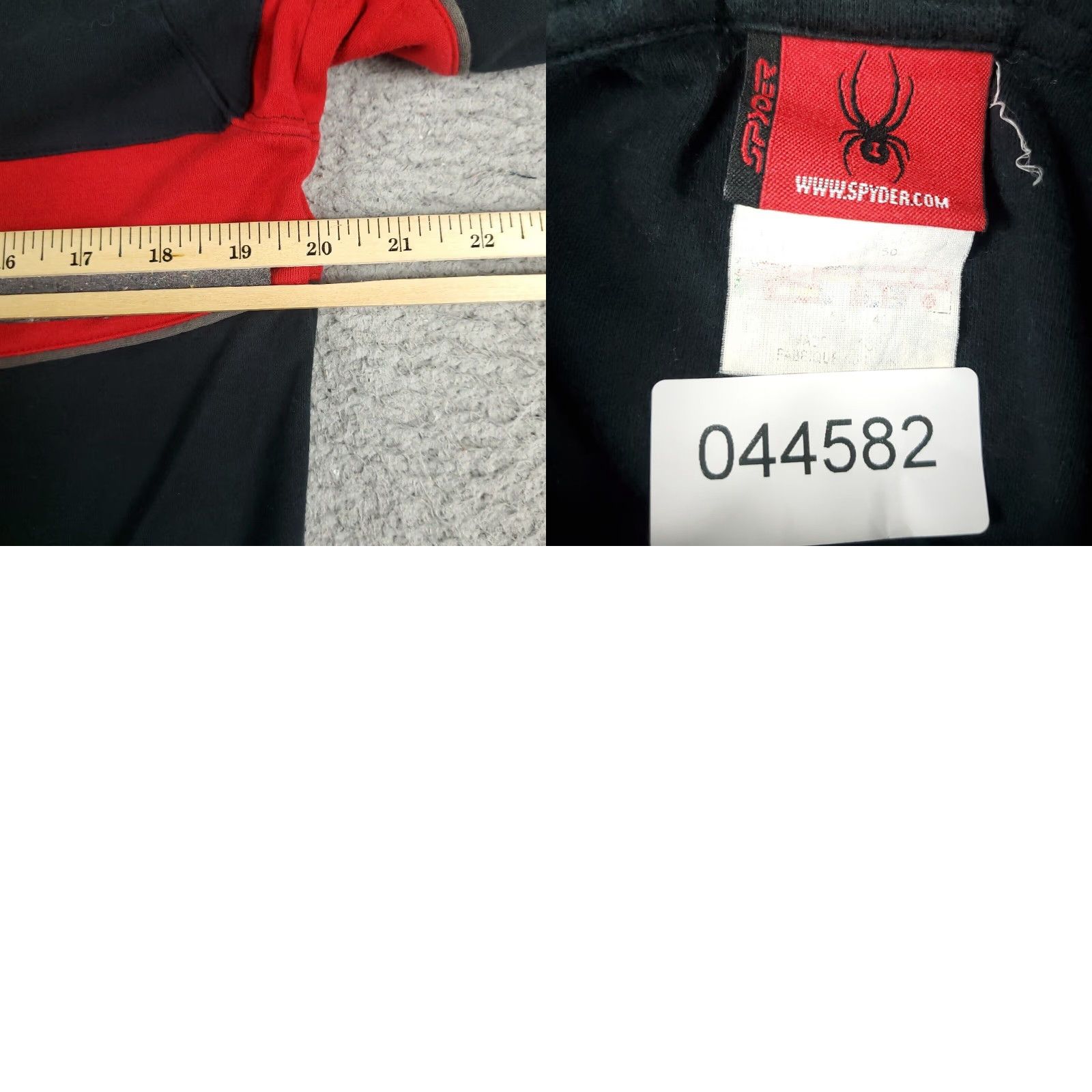 Spyder Spyder Mens Black Red 1/4 Zip Pullover Sweater Small Cotton Long Sleeve Mock Neck Logo Accents Size US S / EU 44-46 / 1 - 8 Thumbnail