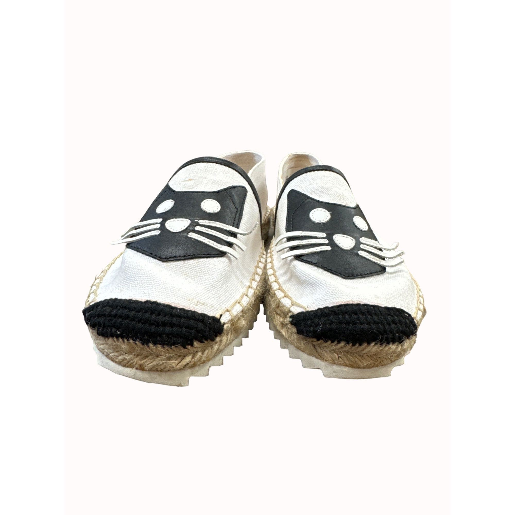 Karl Lagerfeld Karl Lagerfeld women’s white kitten theme espadrille shoes 1 Size US 10 / IT 40 - 4 Thumbnail