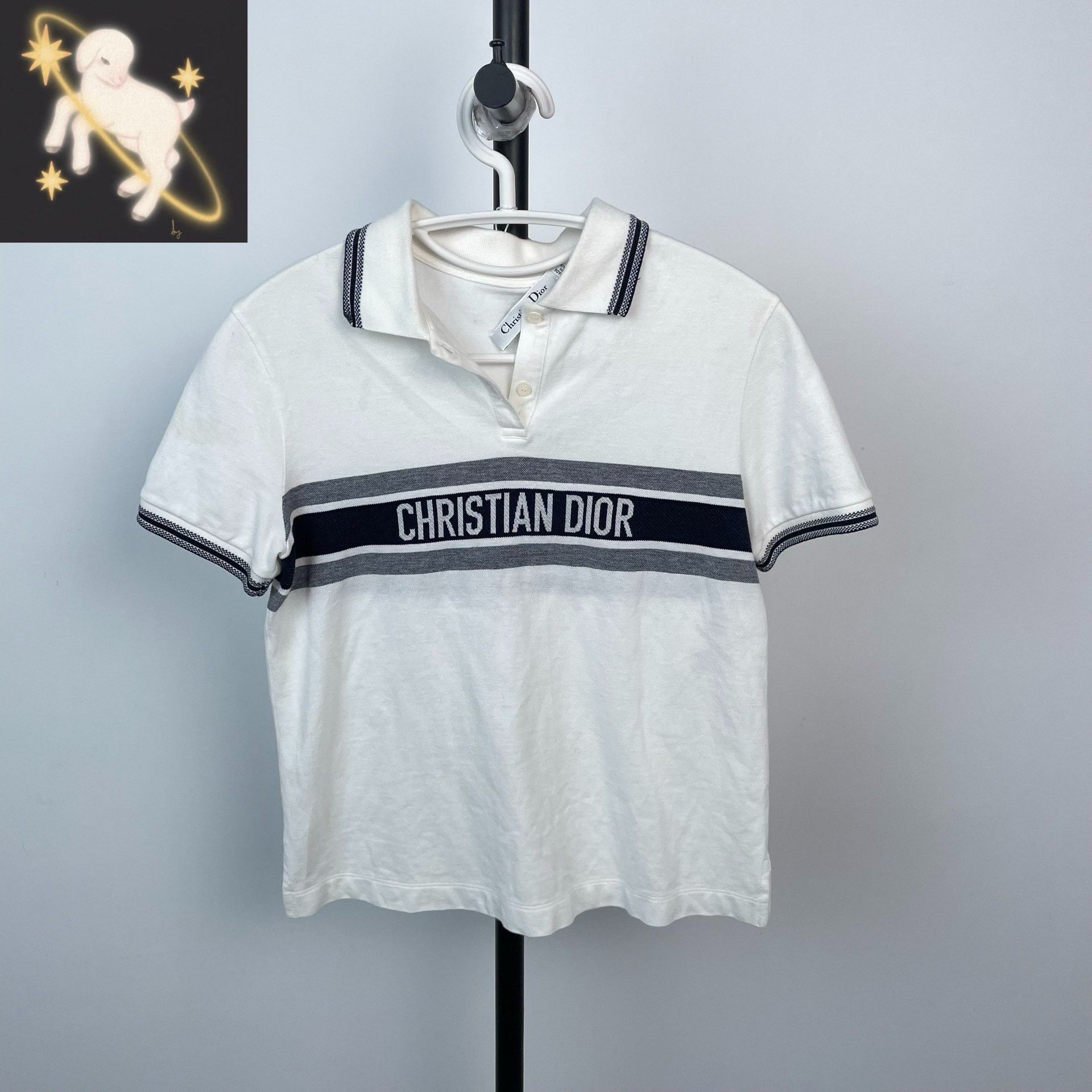 Dior Dior Retro Striped White Polo XS Men Size US XS / EU 42 / 0 - 1 Thumbnail