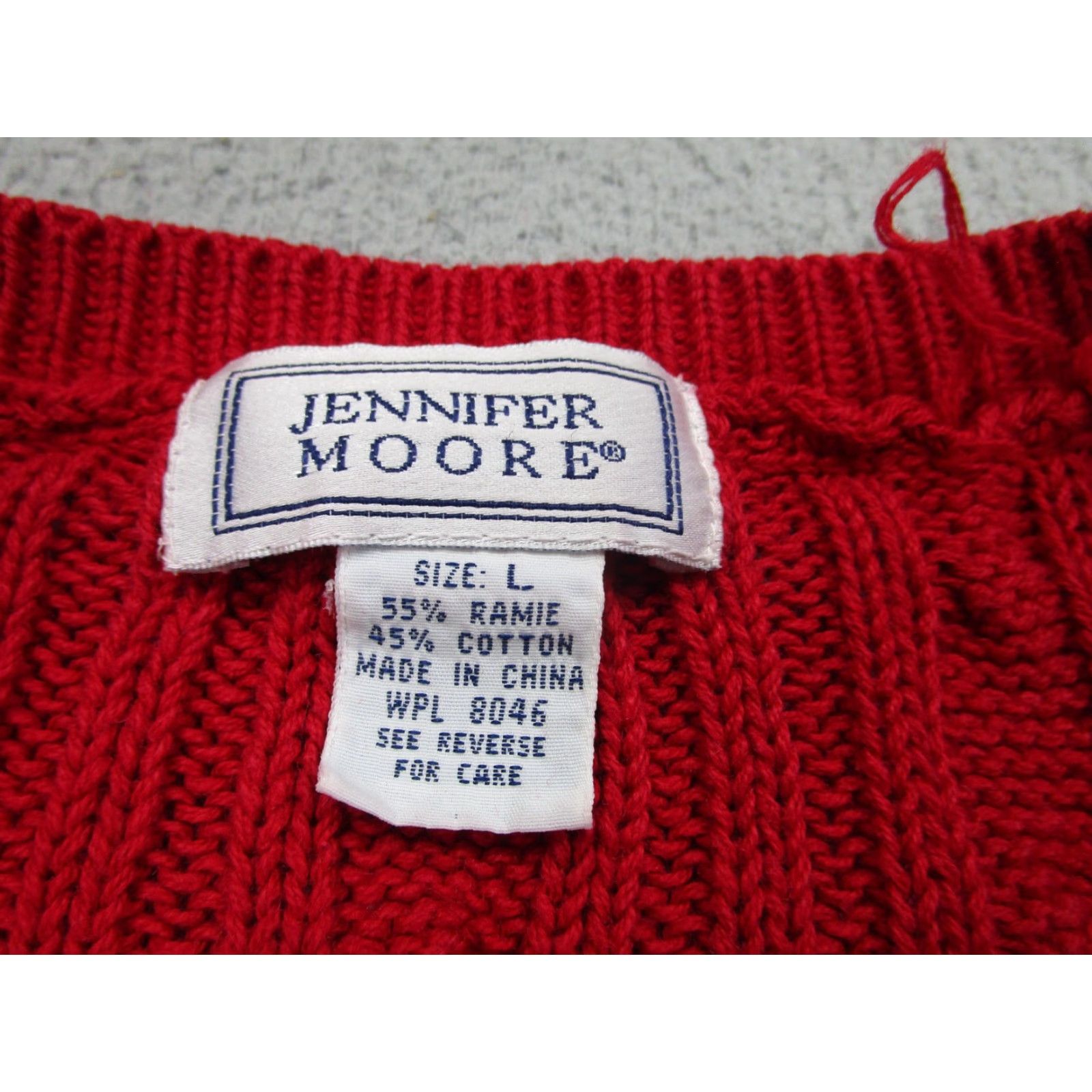 MooRER VINTAGE Jennifer Moore Sweater Vest Womens L Red Cable Knit 90s Academia Chunk Pockets V-Neck Size L / US 10 / IT 46 - 5 Thumbnail