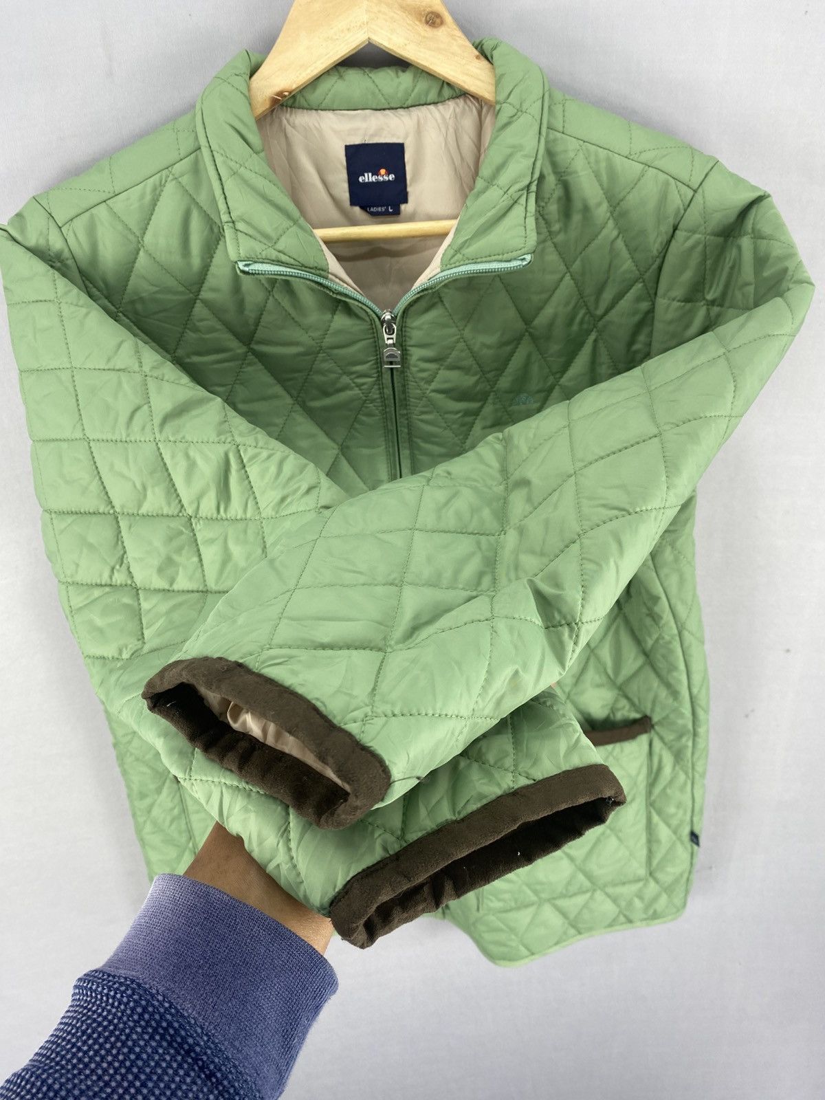Ellesse Ellese Quilted Nylon Zipper Jacket Size M / US 6-8 / IT 42-44 - 11 Thumbnail
